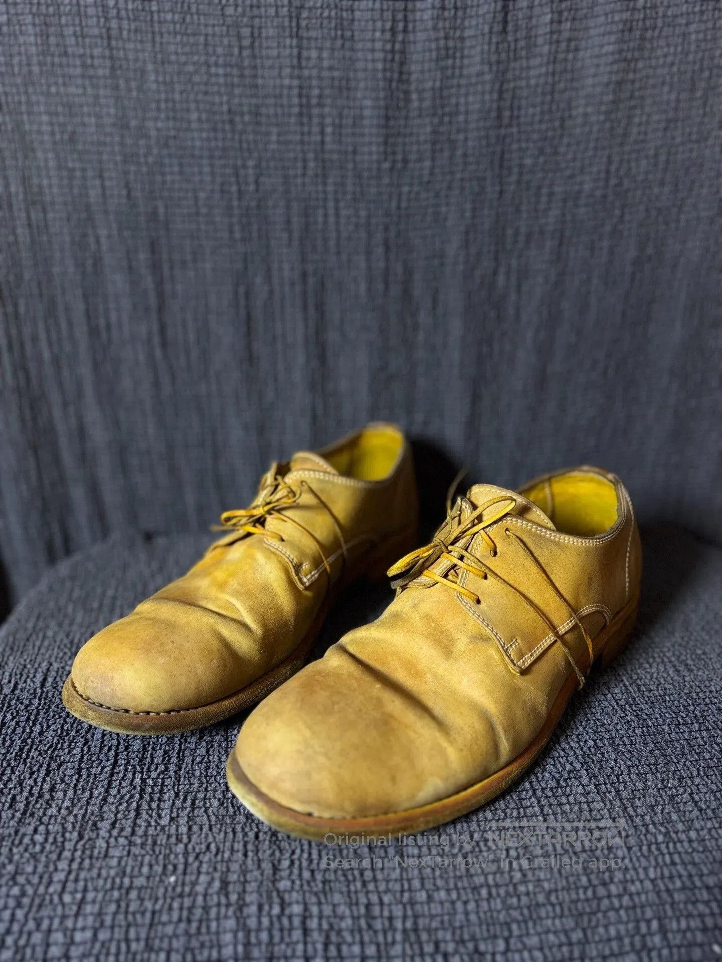 Guidi guidii 992 rare yellow derby shoes. Size US 10 / EU 43 - 3 Thumbnail