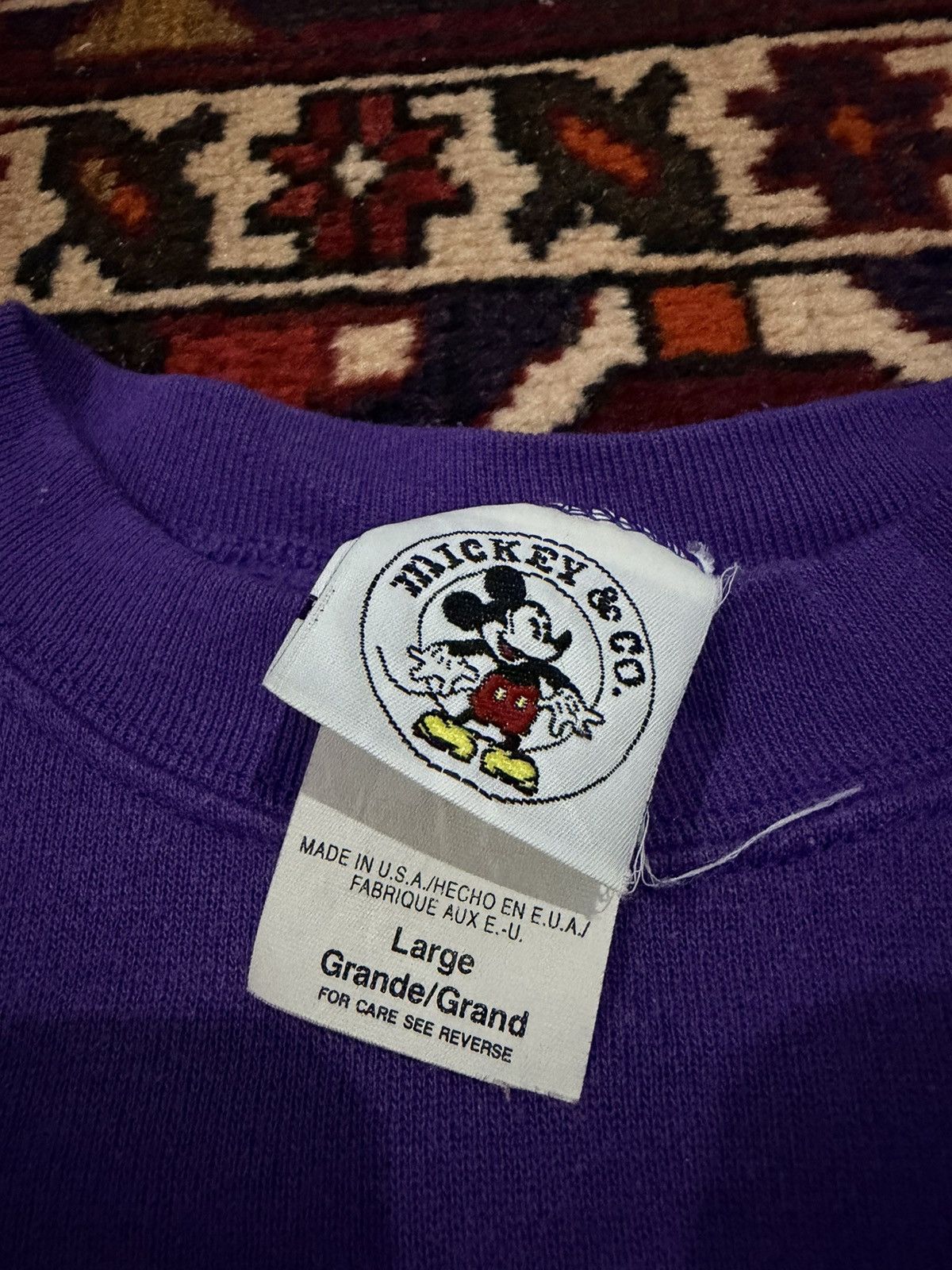 Mickey Mouse Vintage Mickey Mouse Embroidery Multicolour Sweatshirt Size US L / EU 52-54 / 3 - 3 Thumbnail