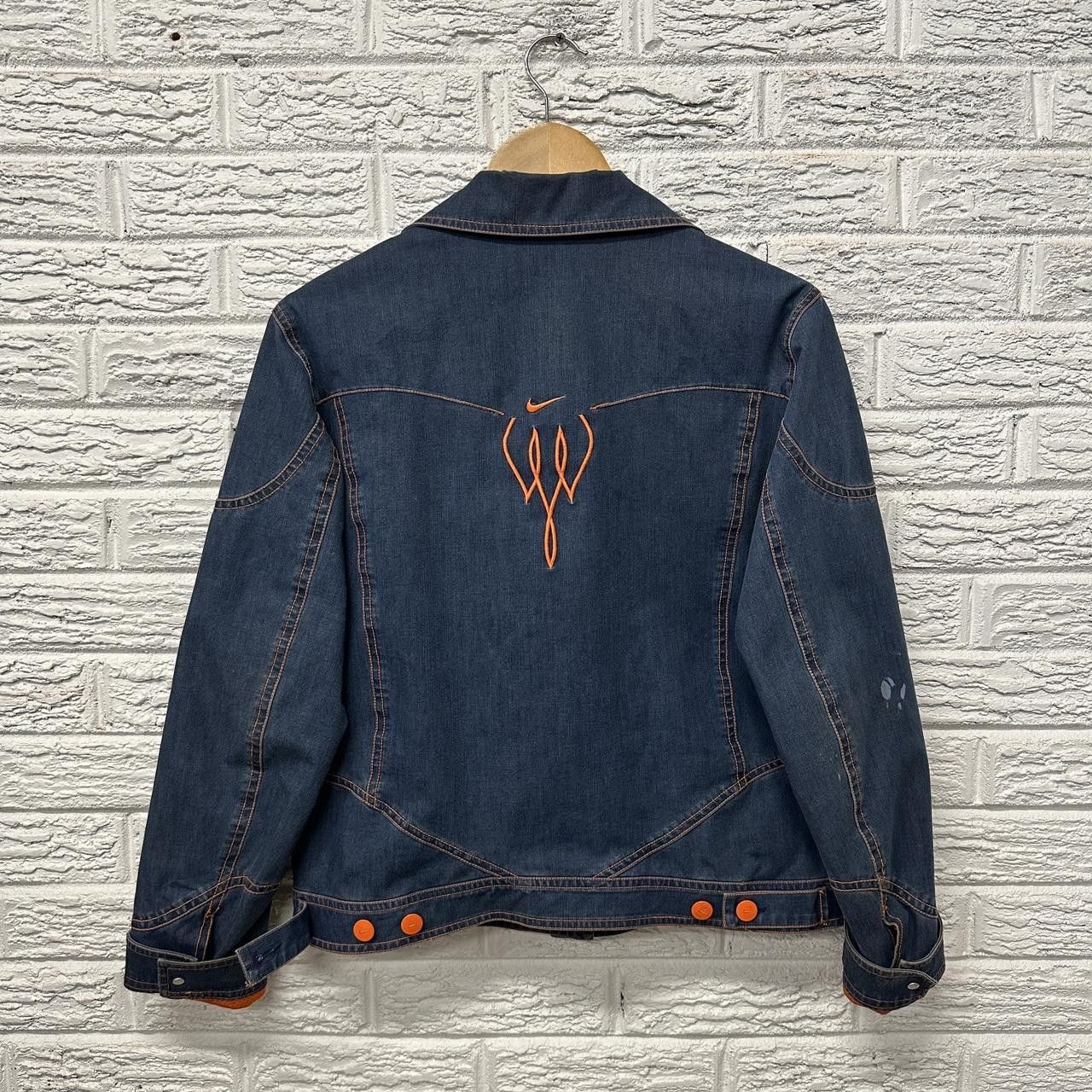 Nike Y2K Nike Women’s Button Denim Jacket Center Swoosh Large Size L / US 10 / IT 46 - 3 Thumbnail