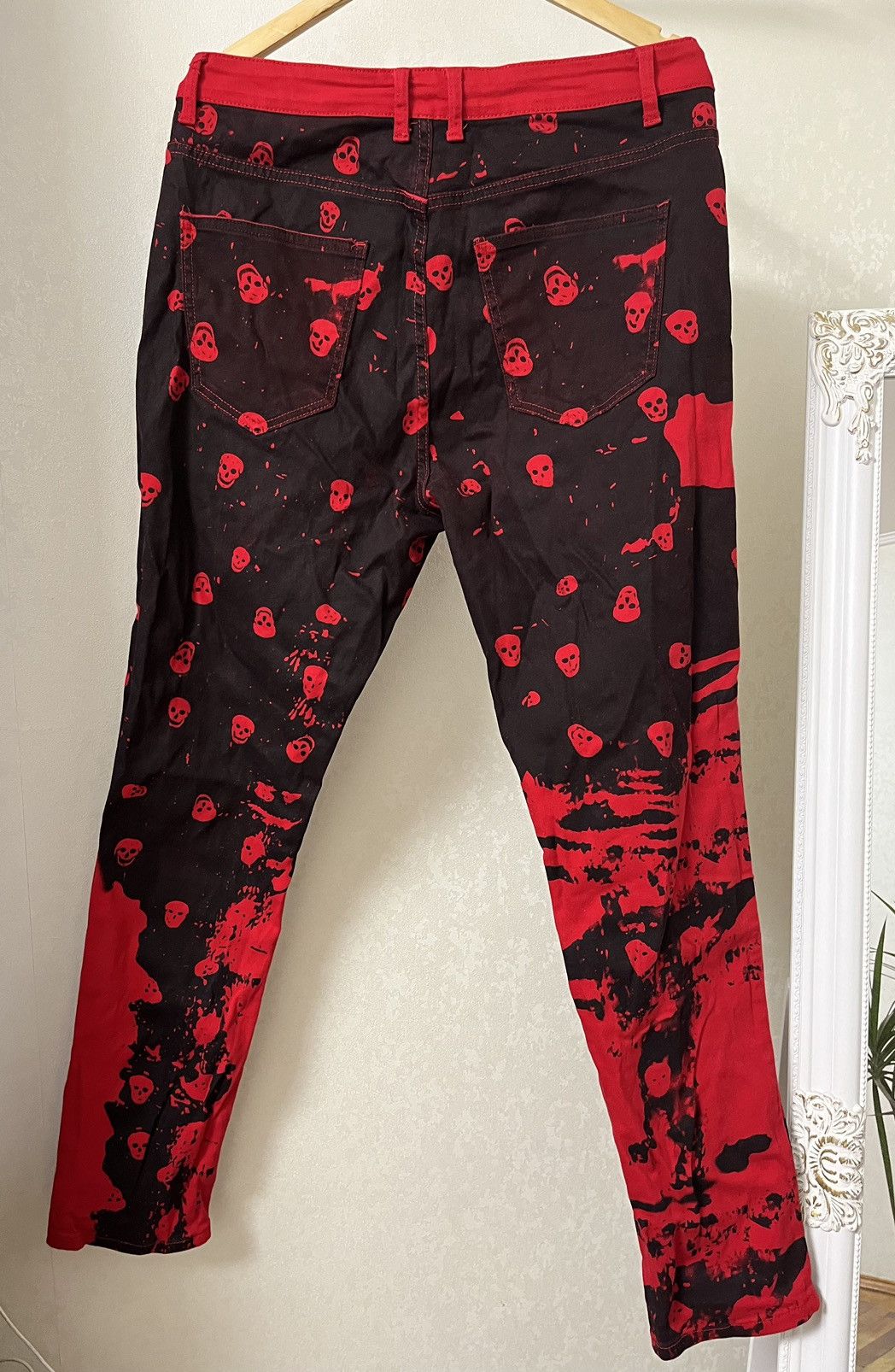 Band Tees × Vintage Avant Garde Crazy Design Skulls Rock y2k Jeans Size US 36 / EU 52 - 2 Thumbnail