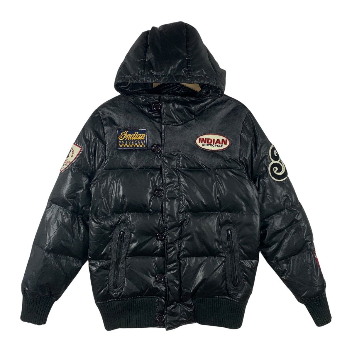 Indian Motorcycle × Japanese Brand INDIAN MOTORCYCLE Puffer hoodie jacket Size US L / EU 52-54 / 3 - 1 Thumbnail