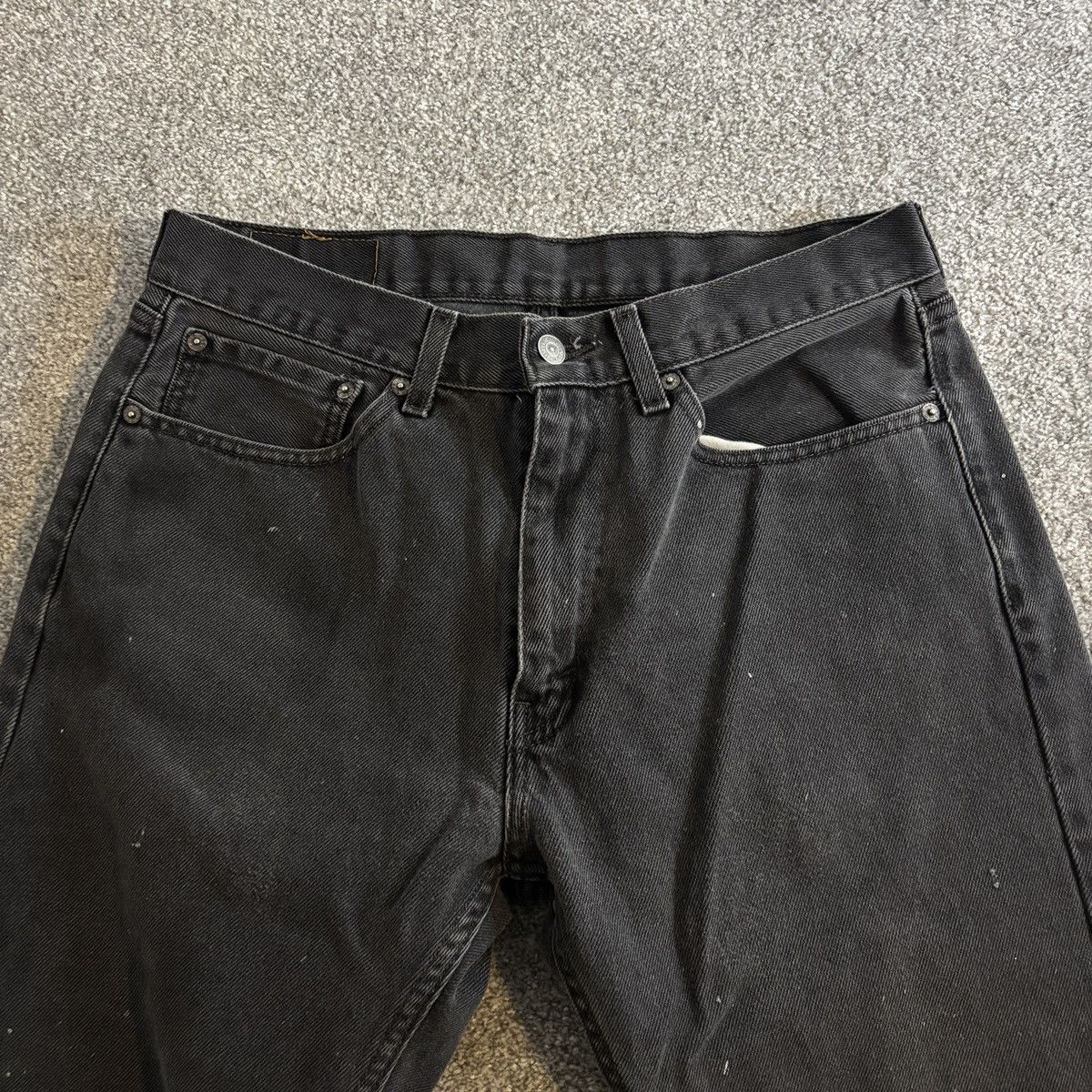 Affliction × Levi's × Vintage Crazy Y2K Levi’s 505 Skull Affliction Style Black Rave Pants Size US 34 / EU 50 - 3 Thumbnail