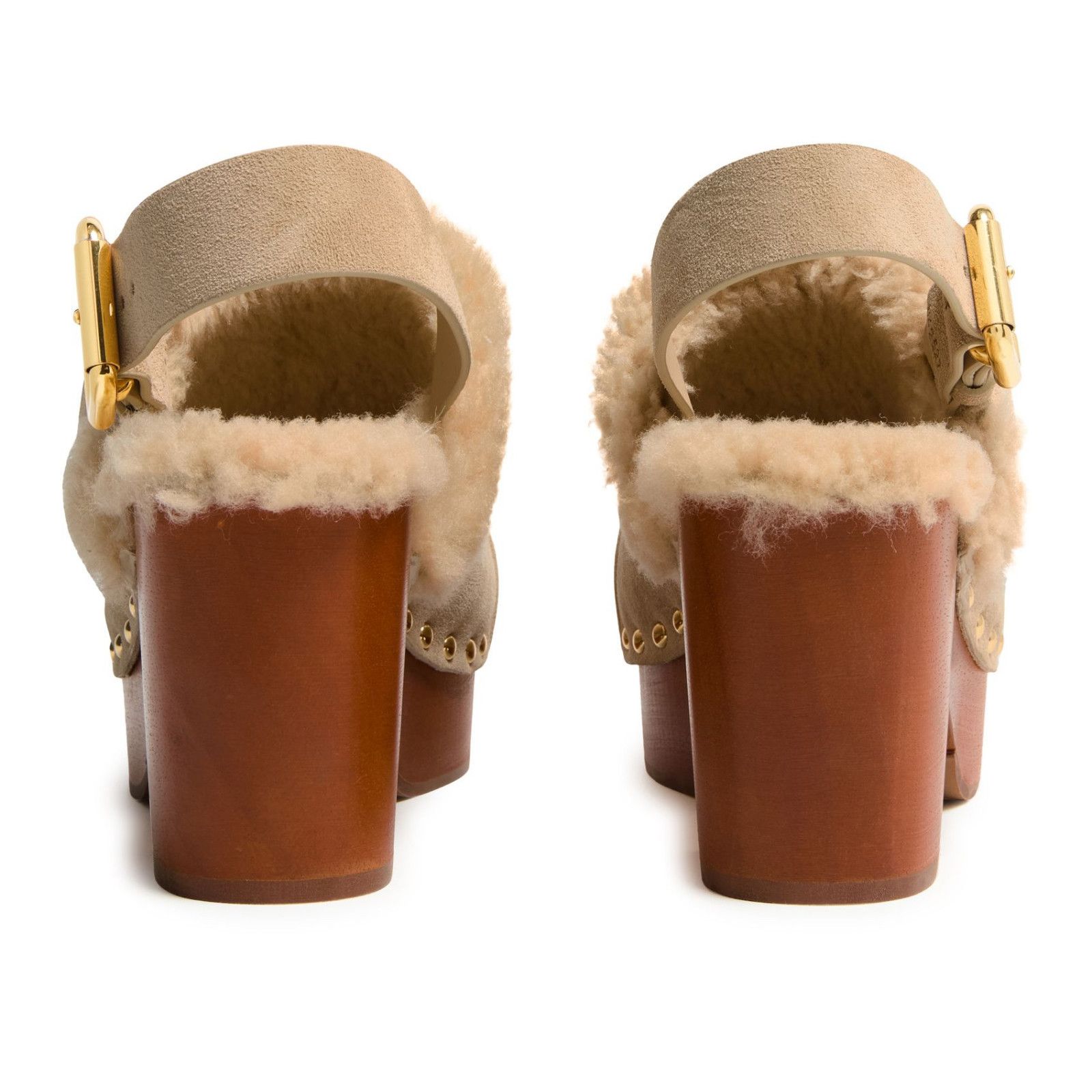 Chloe Chloe Jeannette Gray Clogs New & Authentic (Euro Size:8;) Size US 8 / IT 38 - 3 Thumbnail