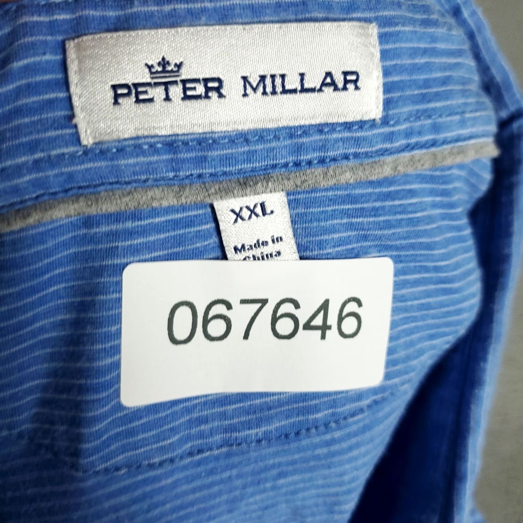 Peter Millar Peter Millar Polo Shirt Mens 2XL Blue Striped Cotton Short Sleeve Polo Shirt Polo Mens 2XL Blue Striped Cotton Short Sleeve Size US XXL / EU 58 / 5 - 7 Thumbnail