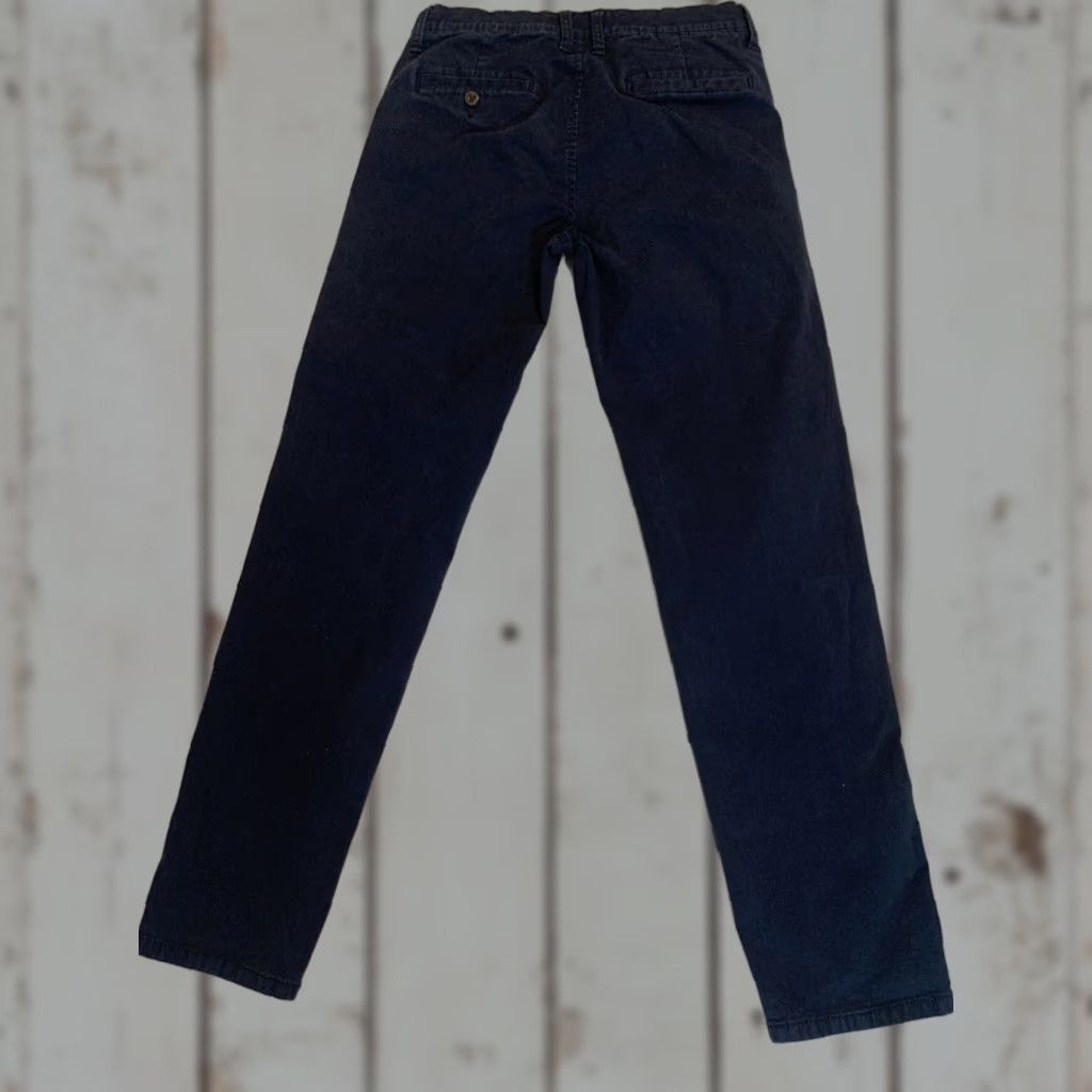 Vintage VINTAGE Arizona Slim Chino Pants Mens 29x32 Blue Slim Fit Flat Front Button 98% Cotton 2% Spandex Regular Size US 29 - 1 Thumbnail