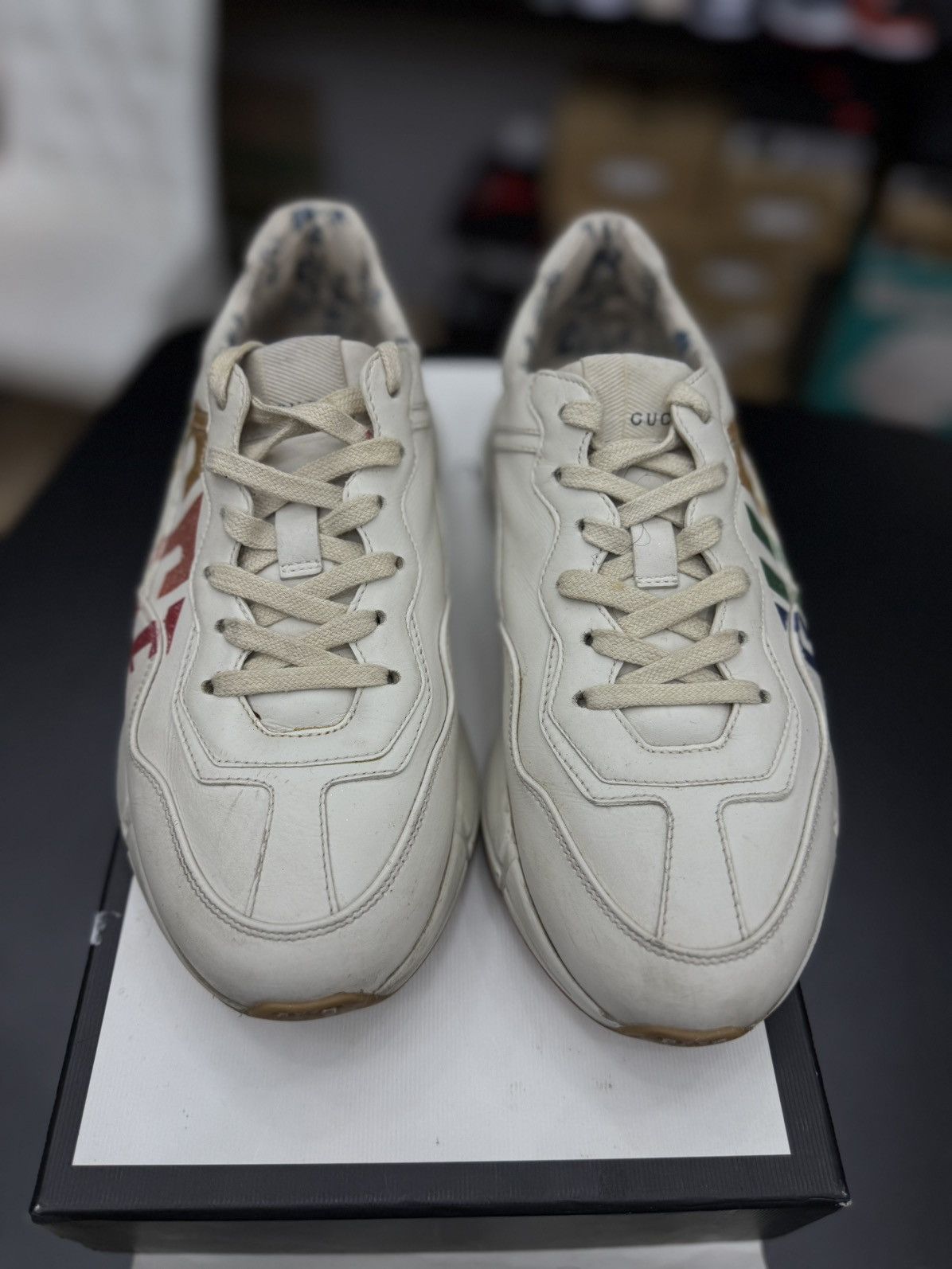 Gucci Gucci Women’s Rhyton Sneakers Size 39.5G/9.5US (W) Size US 9.5 / IT 39.5 - 6 Thumbnail