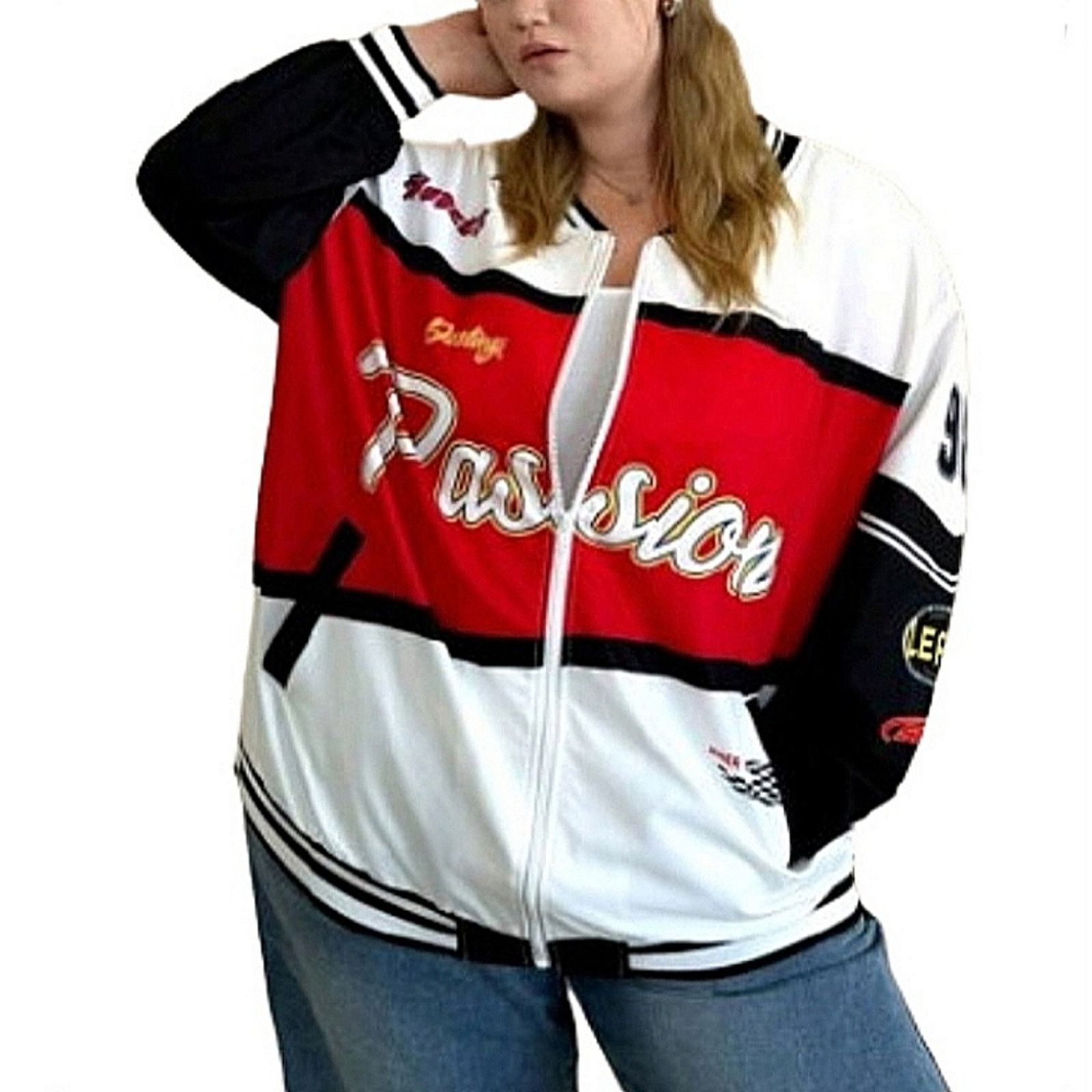 Shein PASSION ☆ NASCAR STYLE ☆ LIGHT ☆ RACING JACKET ☆ 5x ☆ NWT Size 4XL / US 24-26 - 5 Thumbnail
