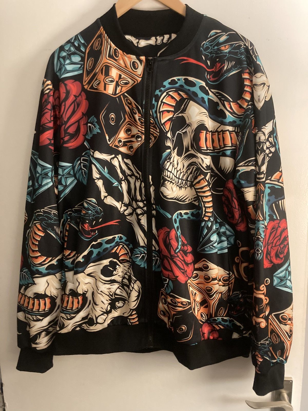 Other Black Skull Tattoo Graphic Bomber Jacket Size US L / EU 52-54 / 3 - 1 Thumbnail