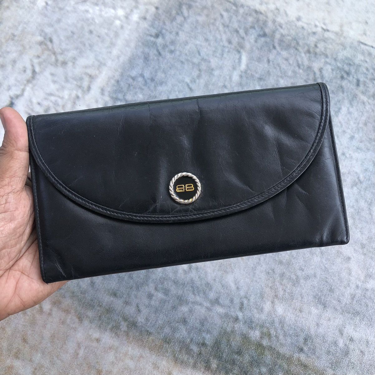Balenciaga Authentic Balenciaga Paris Leather Wallet Black Size ONE SIZE - 1 Thumbnail