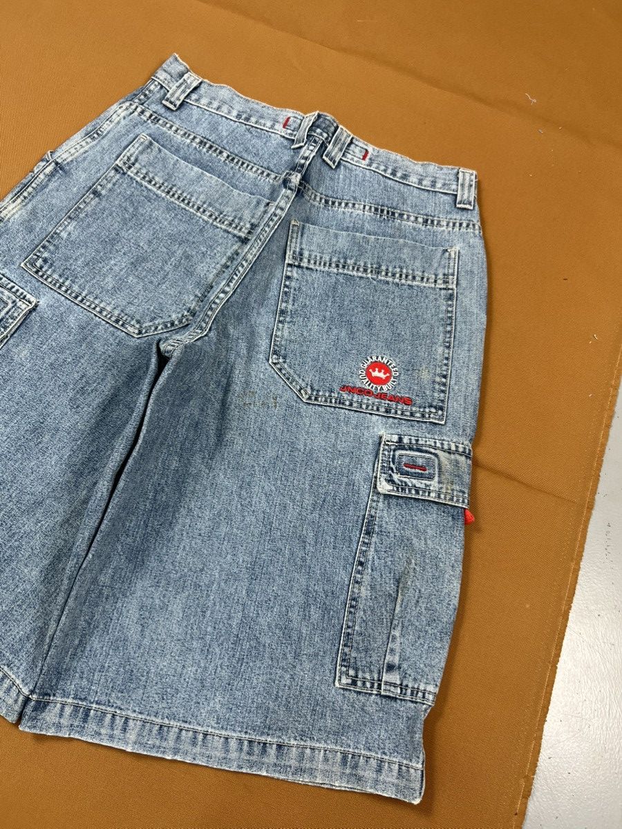 JNCO × Southpole × Vintage Stained vintage jnco cargo denim jort Size US 31 - 4 Thumbnail
