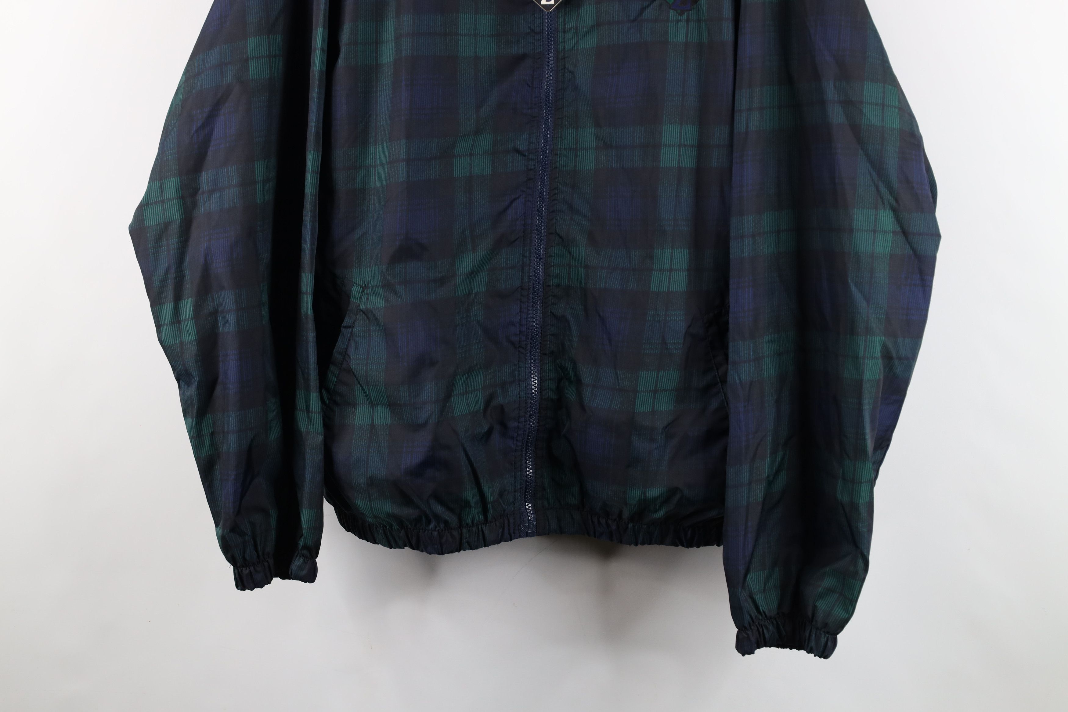 Vintage Vintage 90s Streetwear Full Zip Windbreaker Jacket Plaid Size US L / EU 52-54 / 3 - 3 Thumbnail