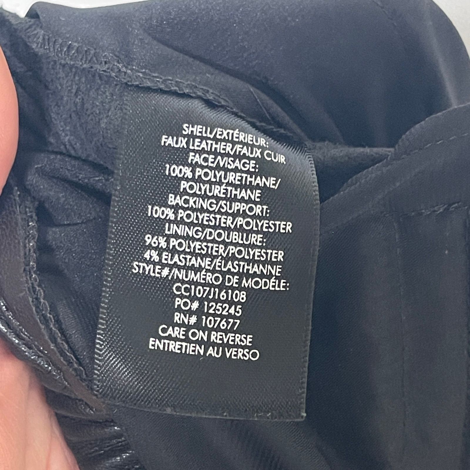 Alice + Olivia Alice and Olivia Liliana Black Faux Leather Paperbag Pants S Size 26" / US 2 / IT 38 - 10 Thumbnail
