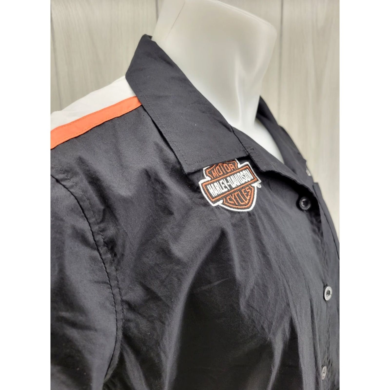Harley Davidson Harley-Davidson Museum Womens Size 1W Button-Up Collar Shirt Milwaukee WI Black Short Sleeve Classic Fit Mens Womens Girls? Size XS / US 0-2 / IT 36-38 - 5 Thumbnail