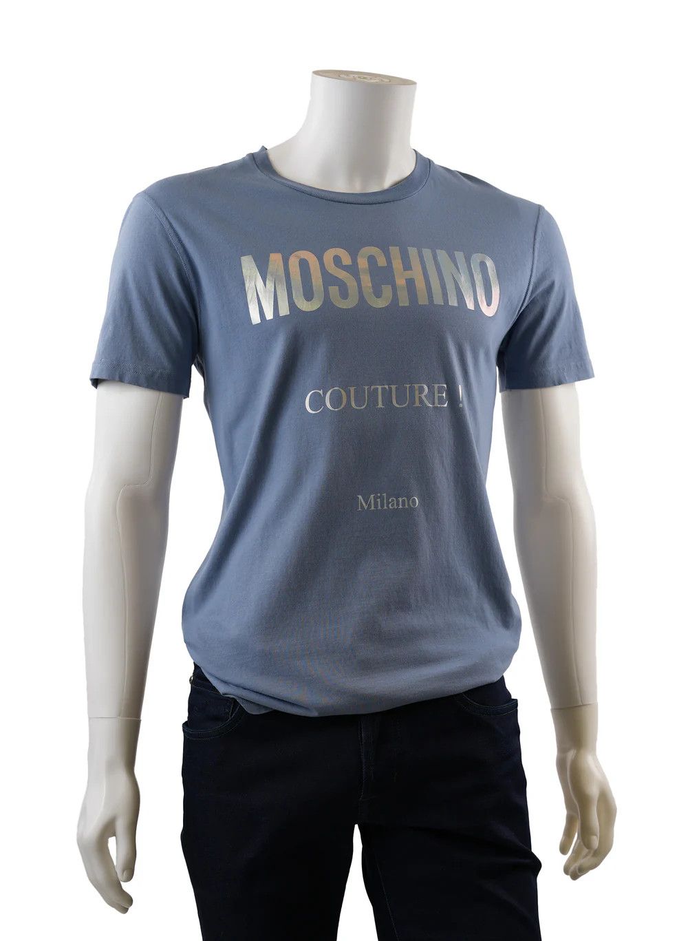 Moschino o1y0225 Logo T-Shirt in Blue Size US S / EU 44-46 / 1 - 1 Thumbnail