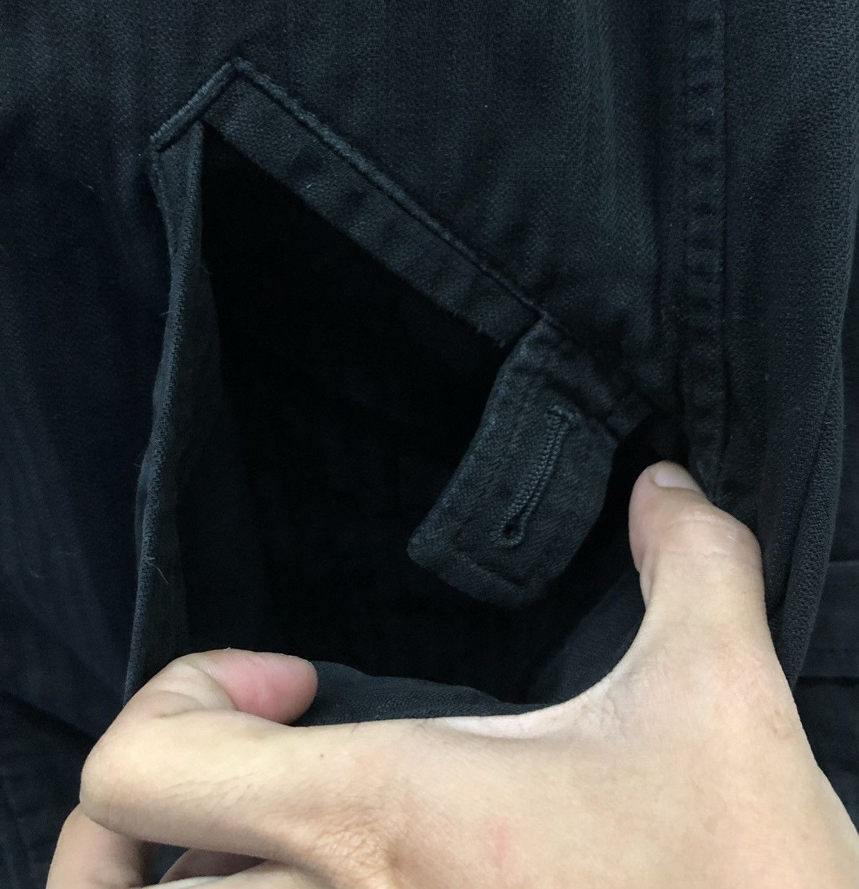 Japanese Brand PPFM Black Cotton Work Jacket – Minimalist Utility Style Size L / US 10 / IT 46 - 7 Thumbnail