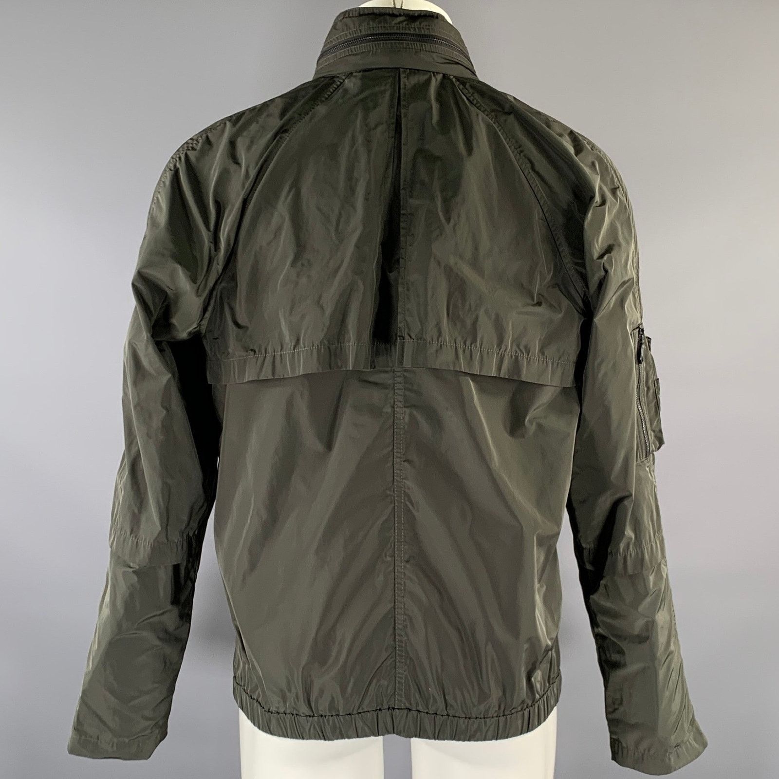 Alexander Wang ALEXANDER WANG M Green Olive Shimmery Polyester Windbreaker Size US M / EU 48-50 / 2 - 3 Thumbnail