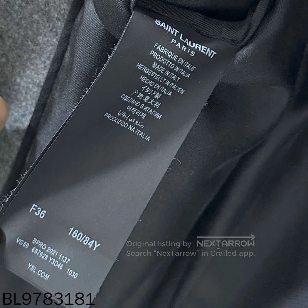 Other Saint Laurent Paris Gray Double-Breasted Blazer. Size XS / US 0-2 / IT 36-38 - 5 Thumbnail