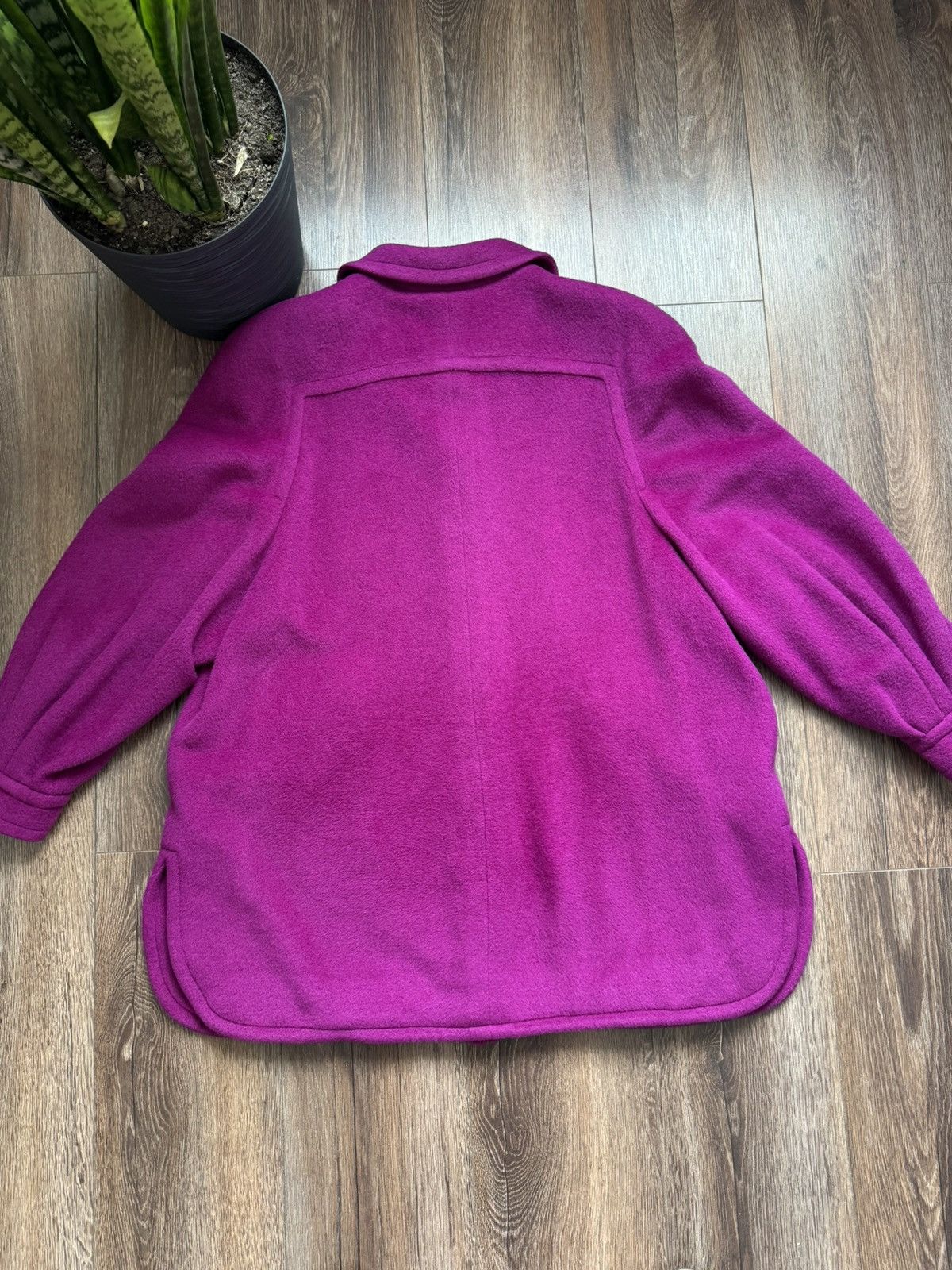 Valentino Vtg Valentino Miss V Wool Coat Jacket Fuchsia Pink Purple Italy Size 42 8 M L Size M / US 6-8 / IT 42-44 - 6 Thumbnail