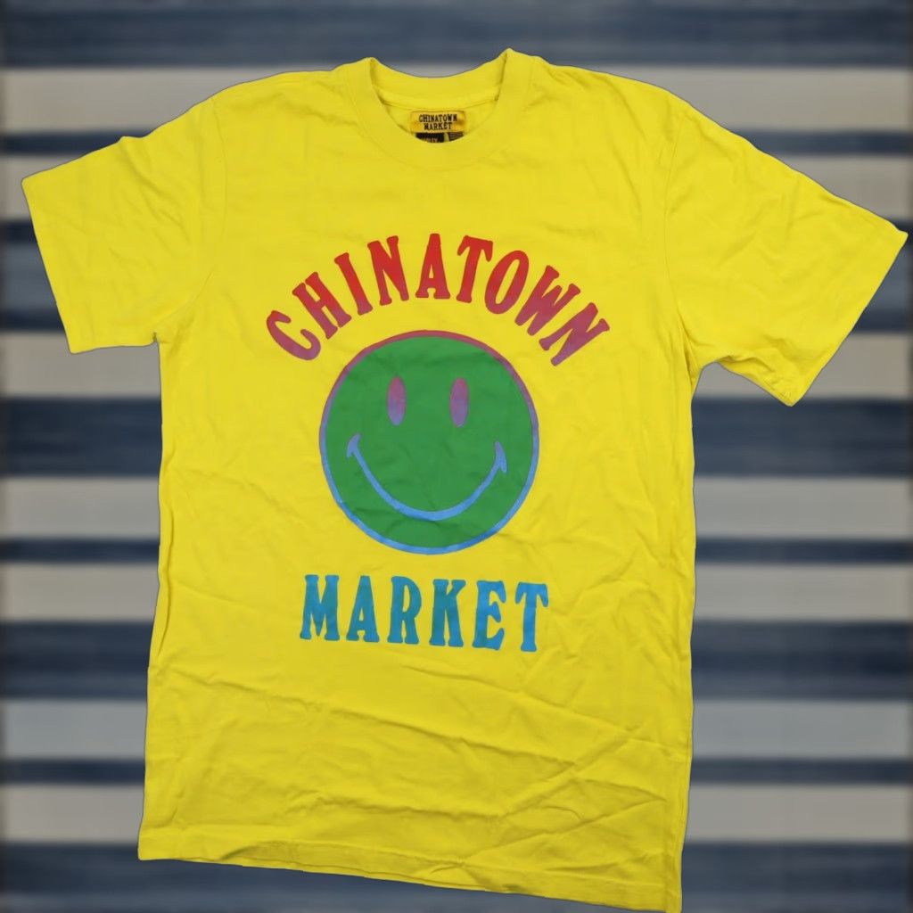 Vintage VINTAGE Chinatown Market x Smiley Original Mens Medium Graphic Spellout T Shirt Yellow Size US M / EU 48-50 / 2 - 1 Thumbnail