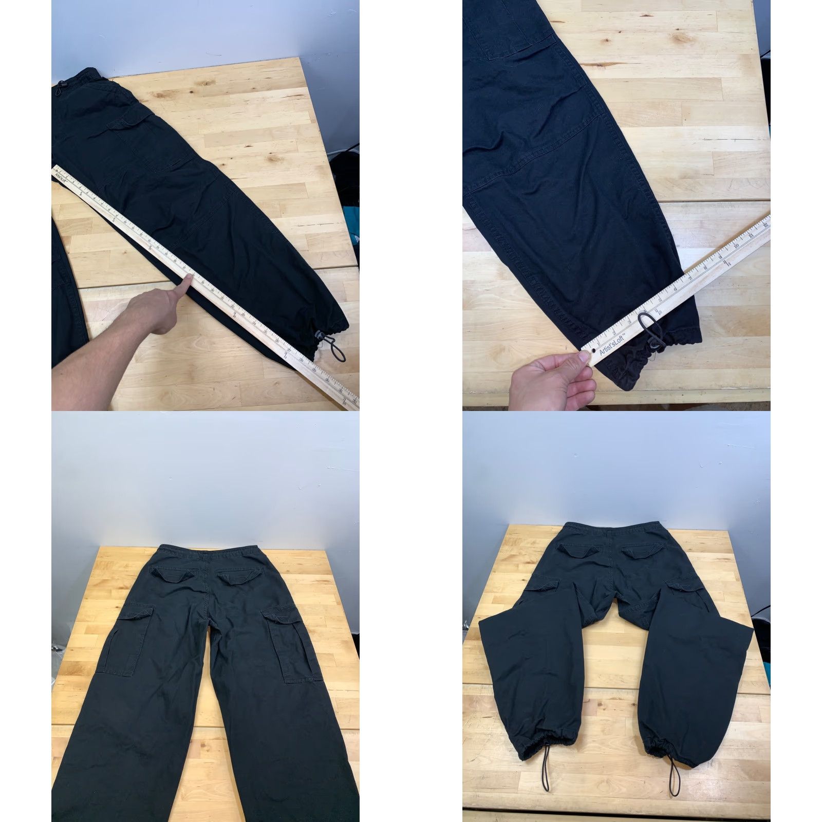 Brandy Melville Brandy Melville Jemma Cargo Pants Womens One Size Black Casual Cargo Pants Womens One Size Black Size 42" / US 20 - 8 Thumbnail