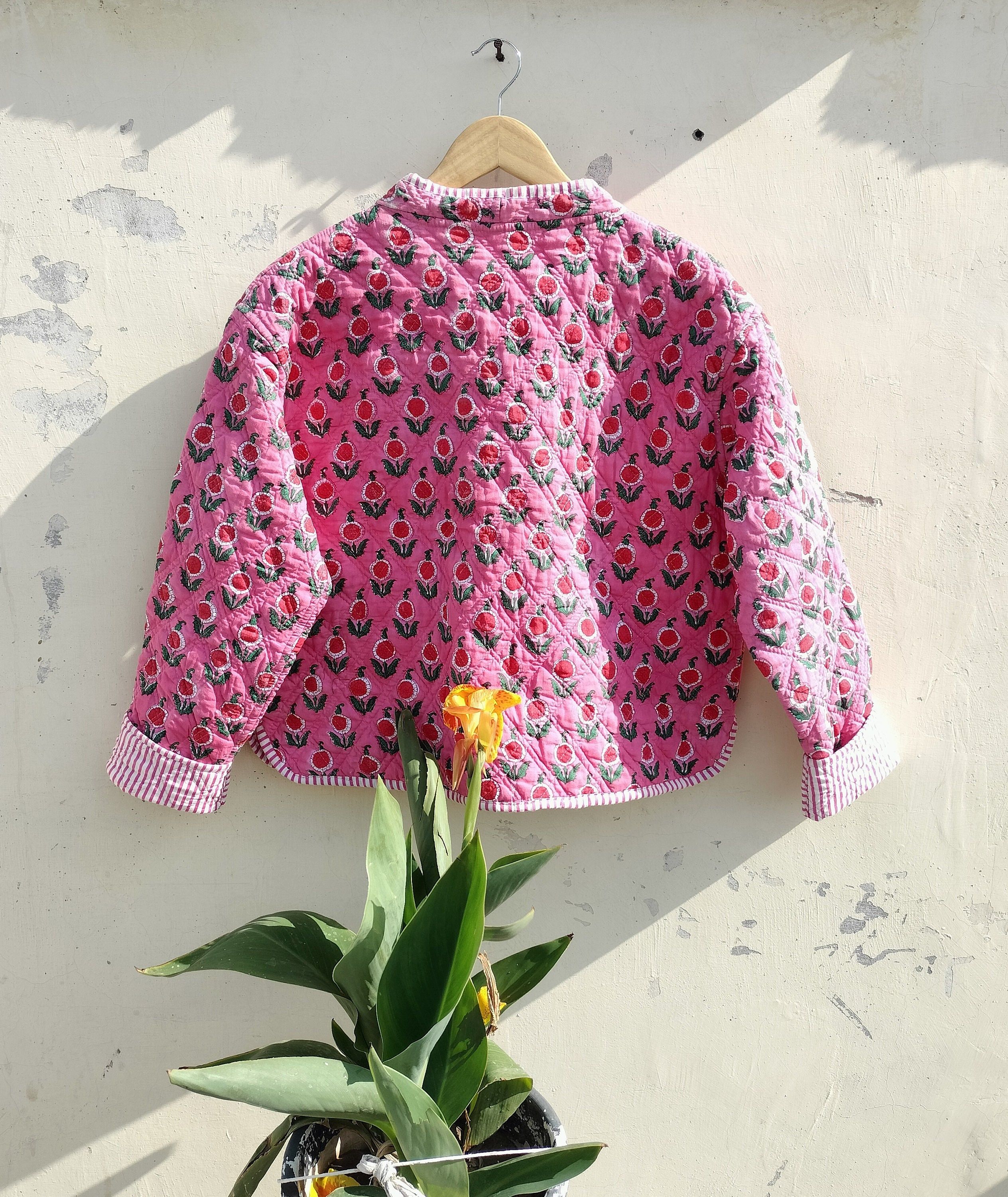 Vintage Indian Handmade Vintage Quilted Jacket Size M / US 6-8 / IT 42-44 - 2 Thumbnail