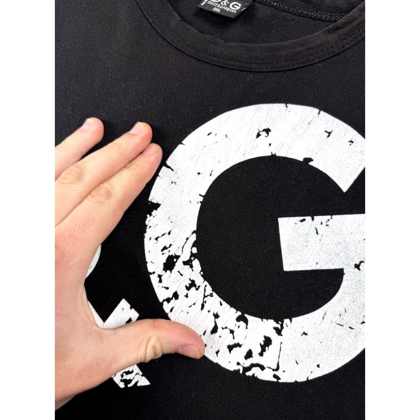 Dolce & Gabbana VINTAGE Dolce&Gabbana Big Logo 90s Men 2XL Black T-Shirt Logo 90s Mens Size US XXL / EU 58 / 5 - 6 Thumbnail