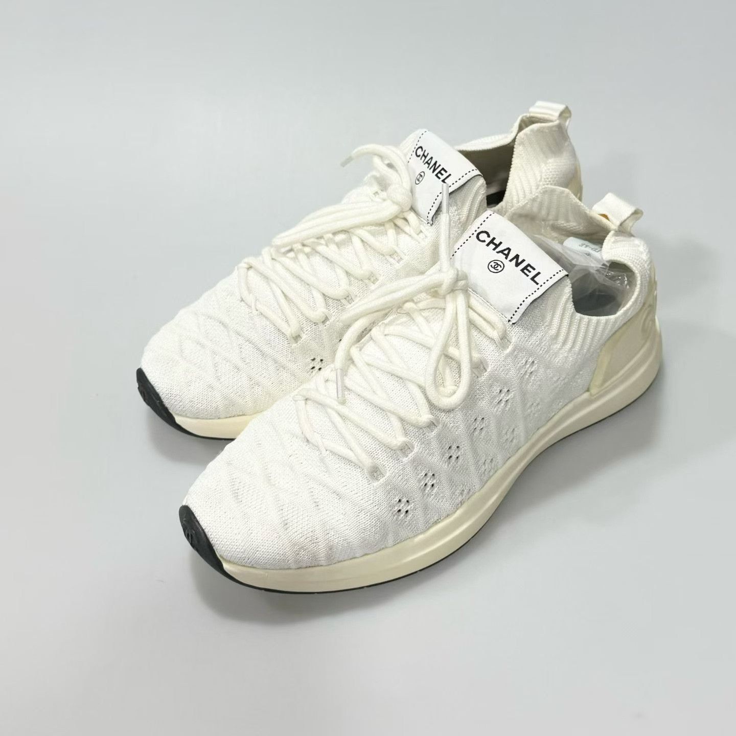 Chanel Chanel White Woven Casual Shoes Size US 6 / IT 36 - 1 Thumbnail