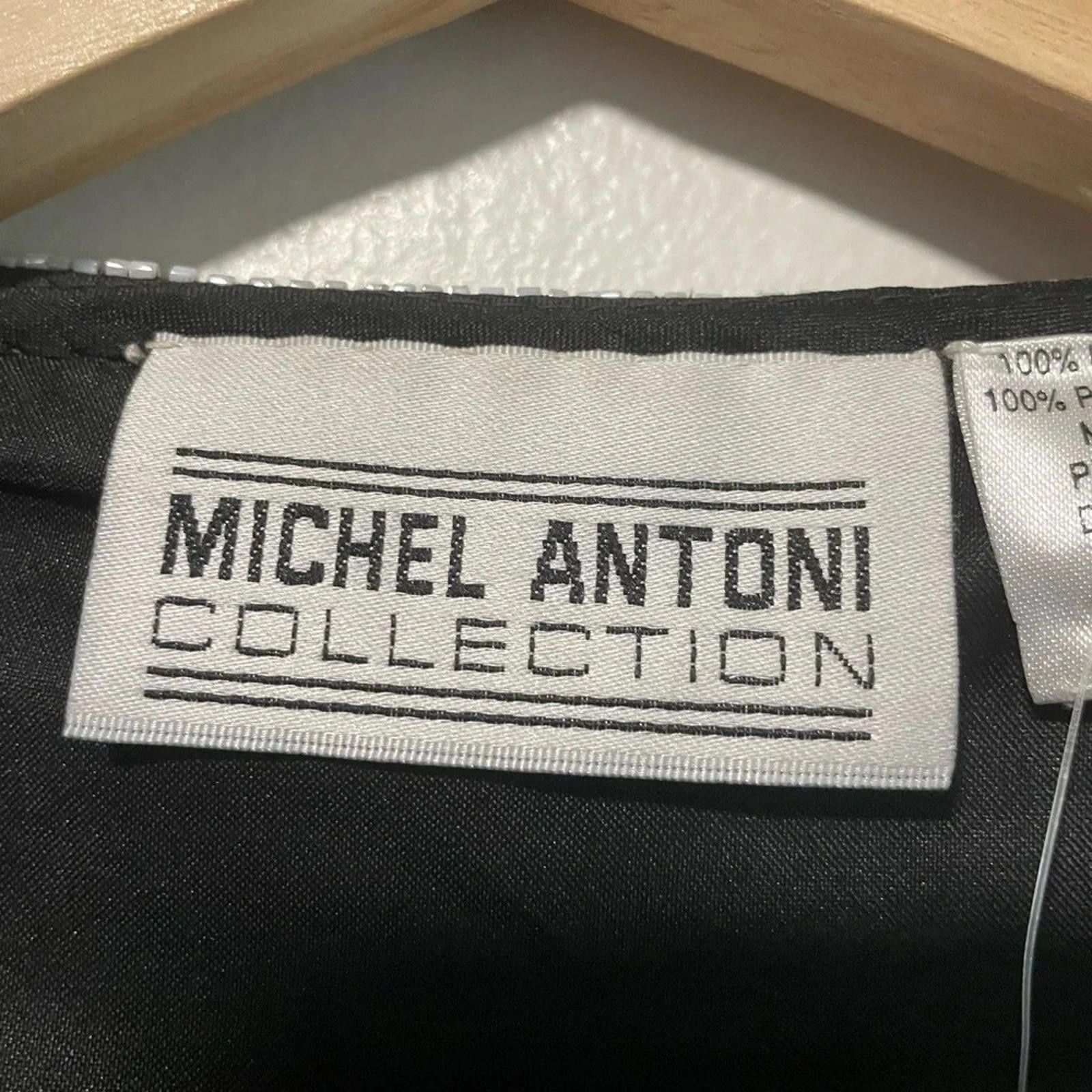 Designer Michel Antoni Collection Beaded 100% Silk Jacket, Size 2X Size XXL / US 16-18 / IT 52-54 - 5 Thumbnail