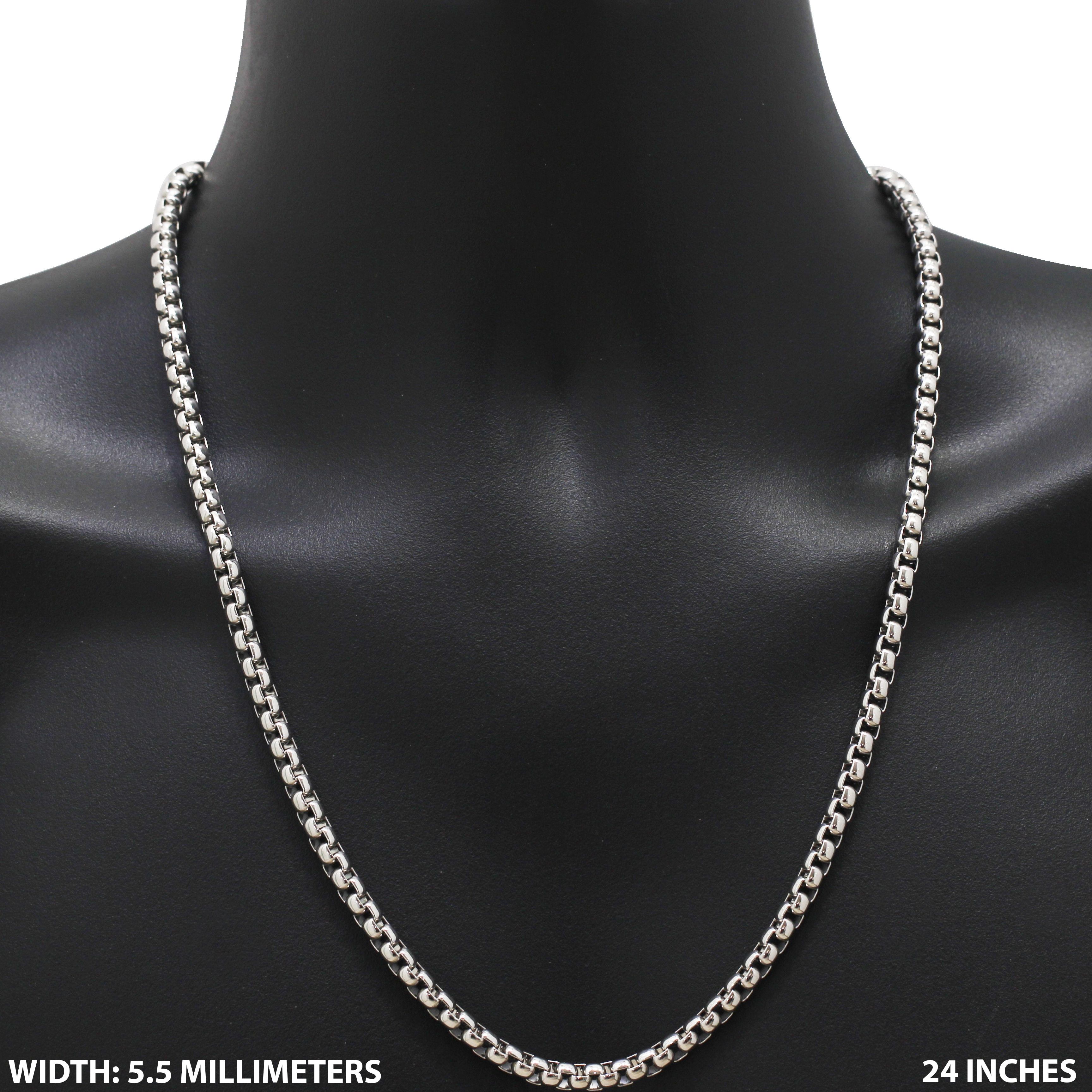 Other 316L Stainless Steel 5.5mm Box Chain Necklace 24" Size ONE SIZE - 1 Thumbnail