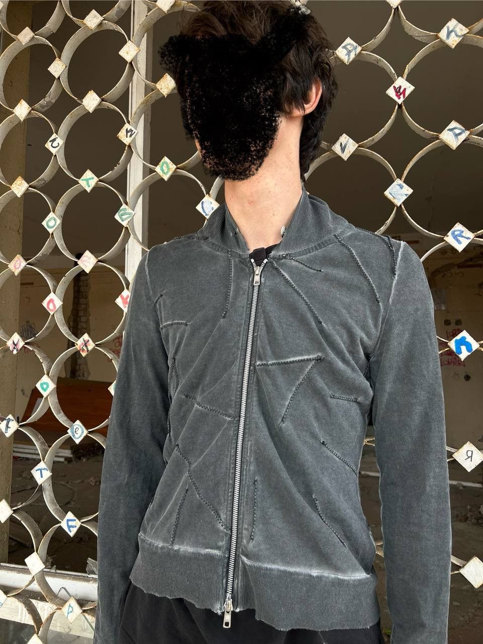 If Six Was Nine × Vintage Vintage Y2K Scar Owens Style Patchwork Zip Up Hoodie Size US S / EU 44-46 / 1 - 3 Thumbnail