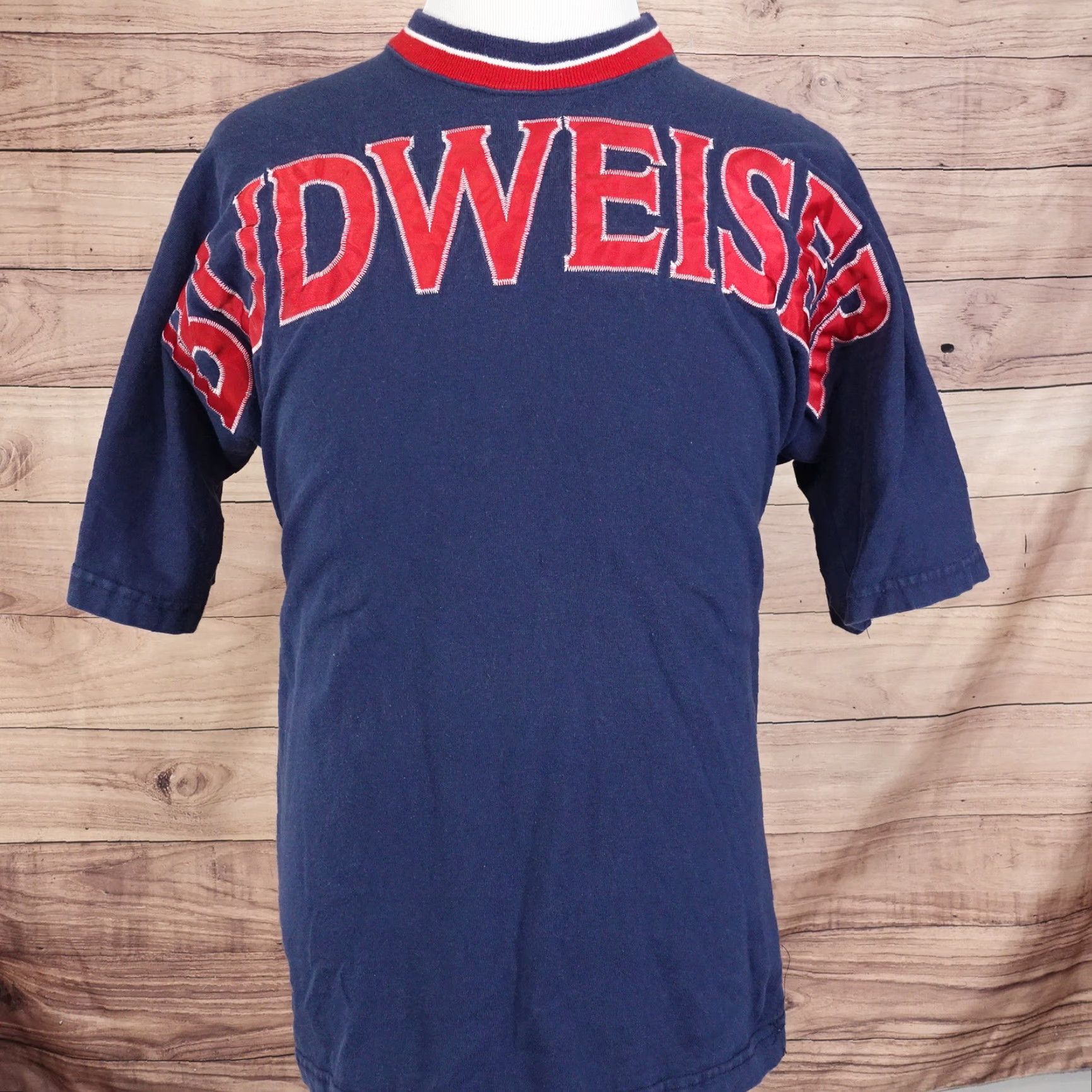 Budweiser VINTAGE ANHEUSER BUSCH BUDWEISER BEER T-SHIRT USA MADE SEWN SPELL-OUT BLUE XL Unisex Size US XL / EU 56 / 4 - 4 Thumbnail
