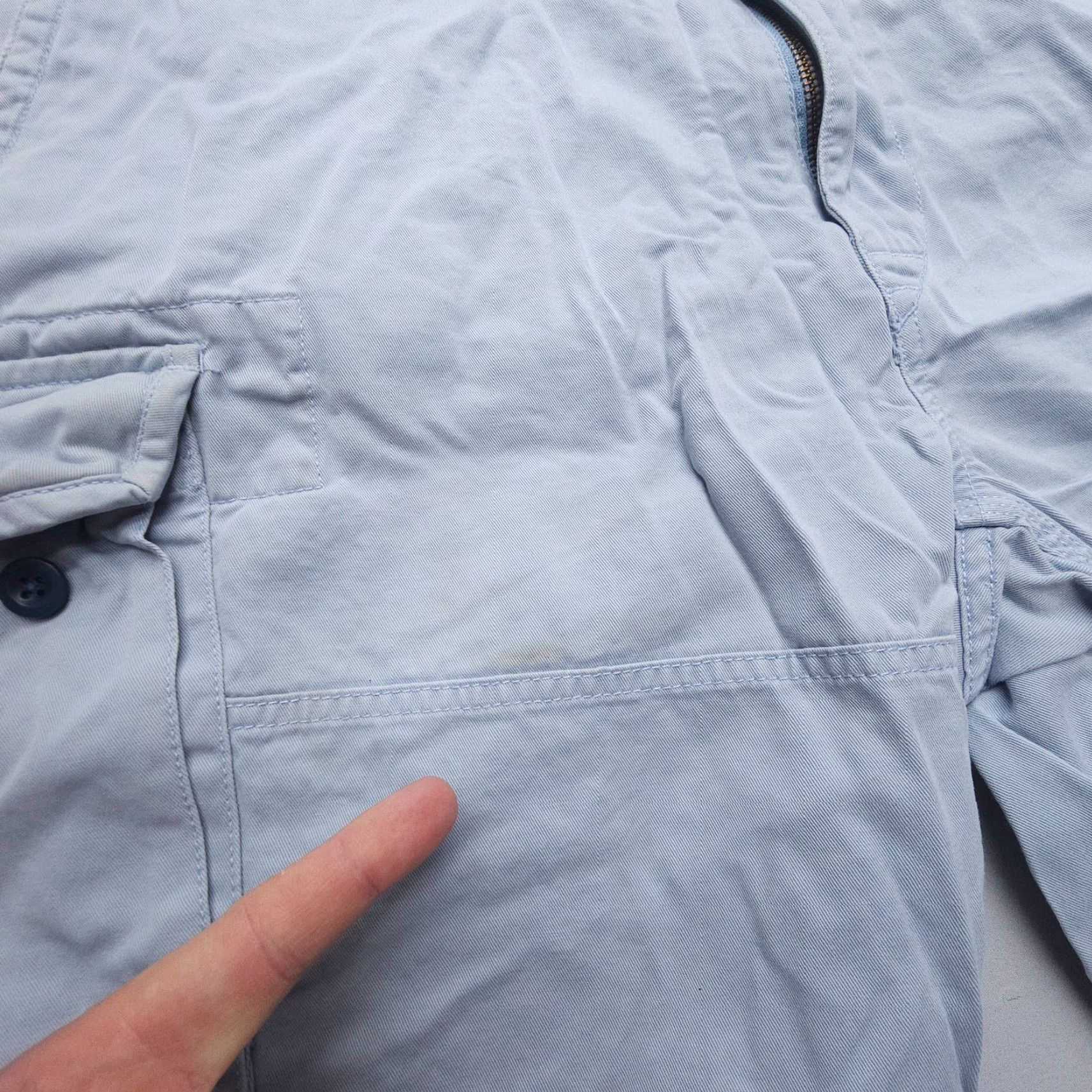 Polo Ralph Lauren Polo Ralph Lauren Cargo Shorts Mens 42 Light Blue 100% Cotton Cargo Pocket Regular Mid 42 in Inseam 10 in Blue Casual Workwear Shorts Mens Size US XL / EU 56 / 4 - 4 Thumbnail
