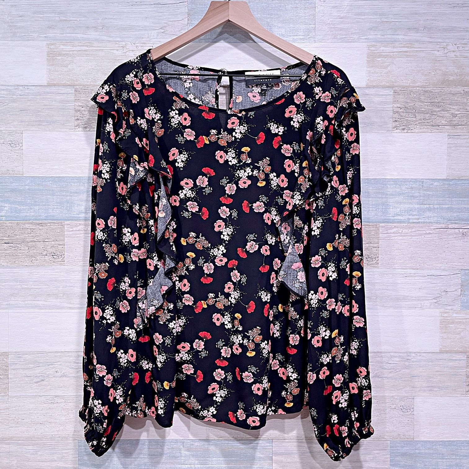 Other ELOQUII Elements Floral Ruffle Detailed Blouse Womens 16 Size XXL / US 16-18 / IT 52-54 - 1 Thumbnail