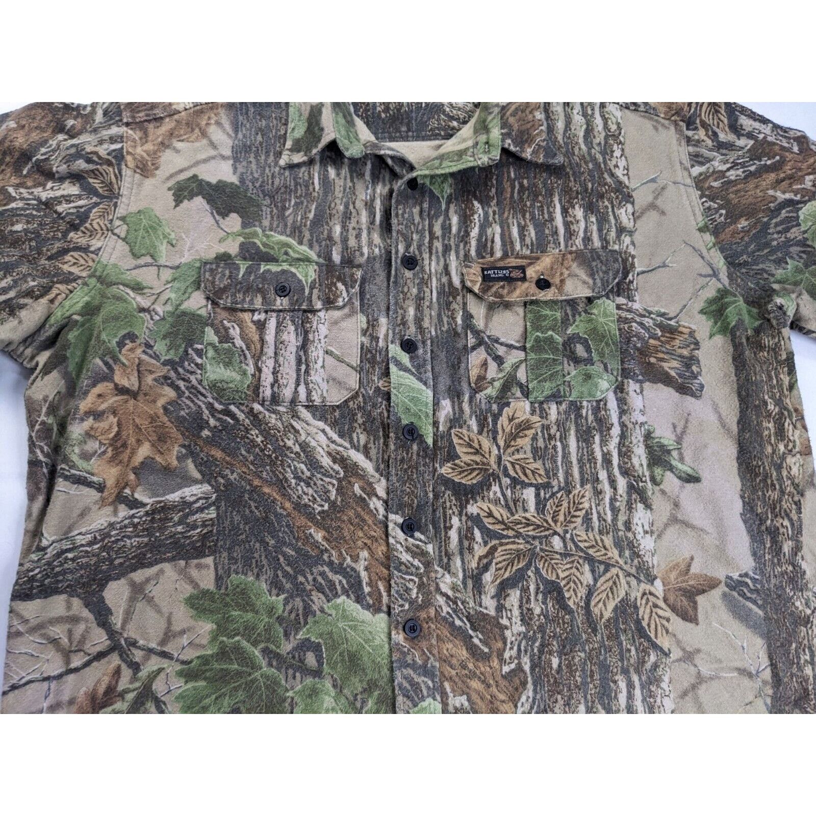 Other Vtg Rattlers Realtree Camo 2XL Heavyweight Cotton Flannel Size XXL / US 16-18 / IT 52-54 - 5 Thumbnail