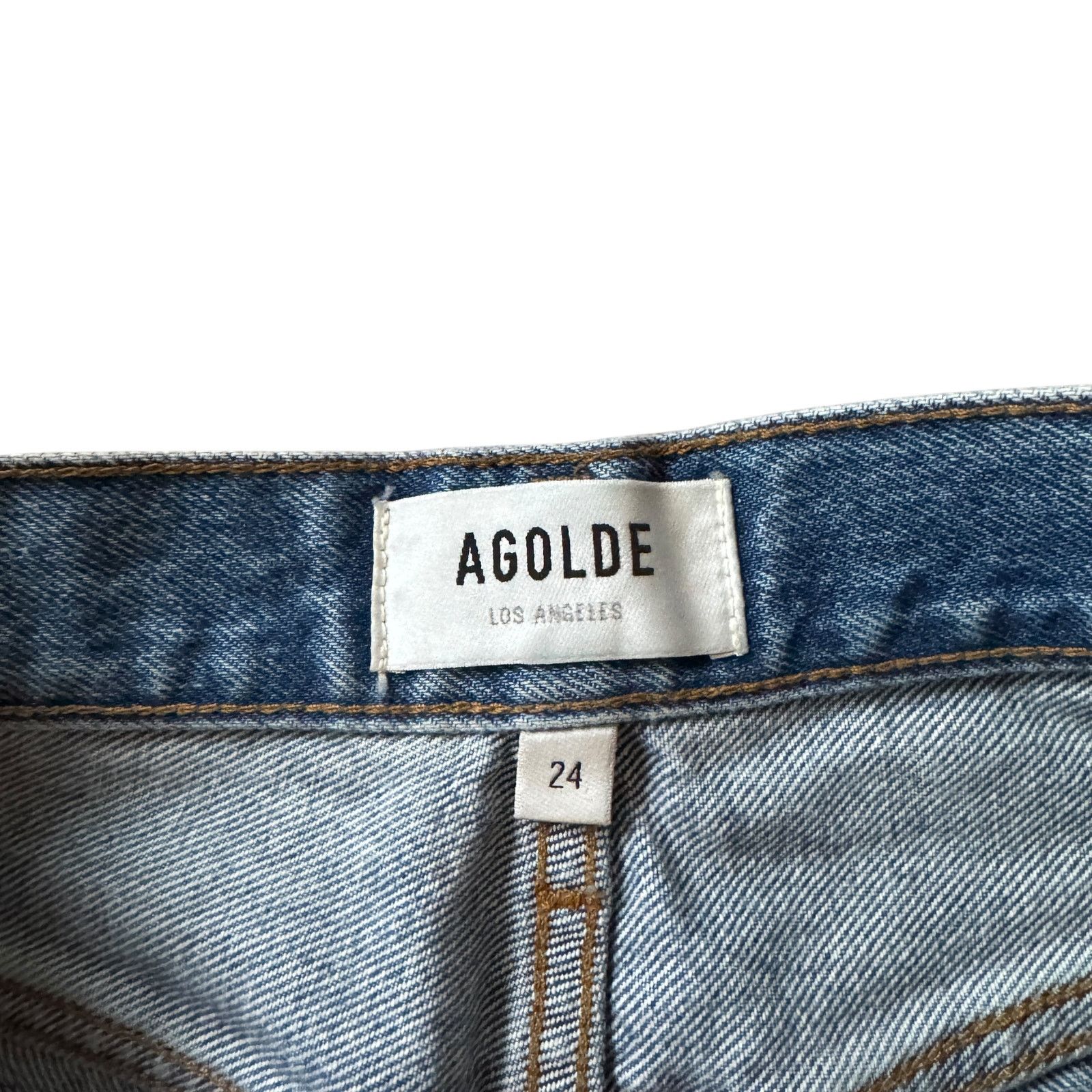 Agolde AGOLDE Riley High Rise Straight Crop Jean Haven Wash Size 24" / US 00 / IT 34 - 6 Thumbnail