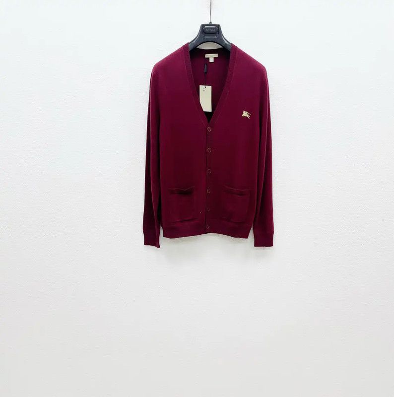 Burberry Burberry Men's Burgundy Cashmere Cardigan Size US XS / EU 42 / 0 - 1 Thumbnail