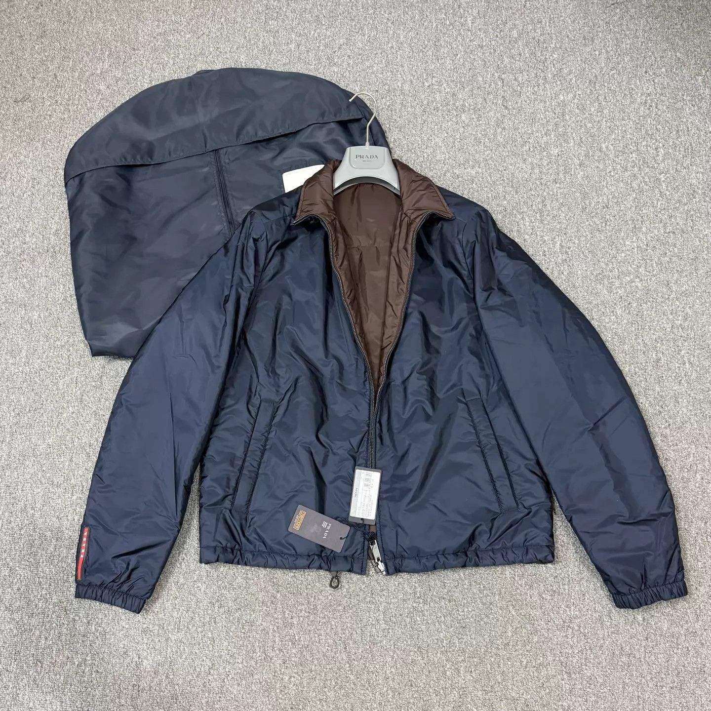 Prada Prada Reversible Hooded Jacket Logo Hem NWT 54 Size US L / EU 52-54 / 3 - 1 Thumbnail