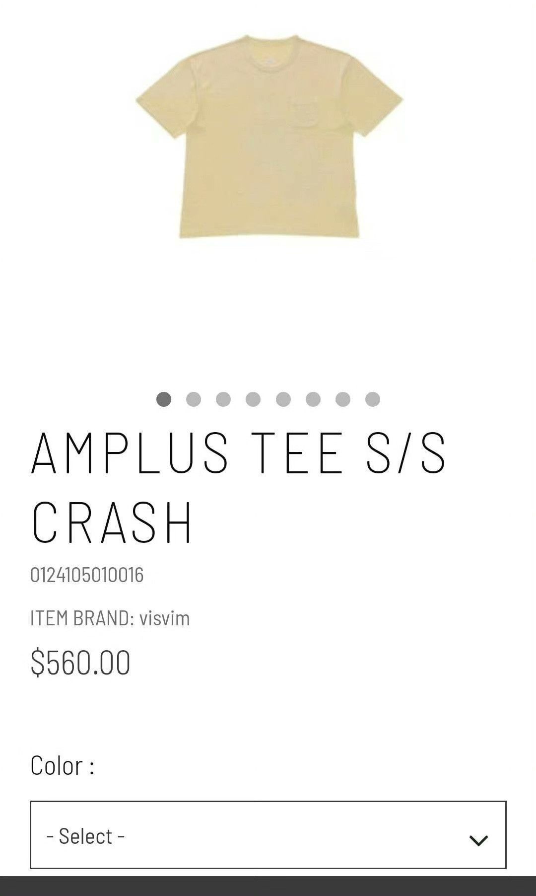 Visvim VISVIM 24SS AMPLUS TEE S/S CRASH Size US XL / EU 56 / 4 - 9 Thumbnail