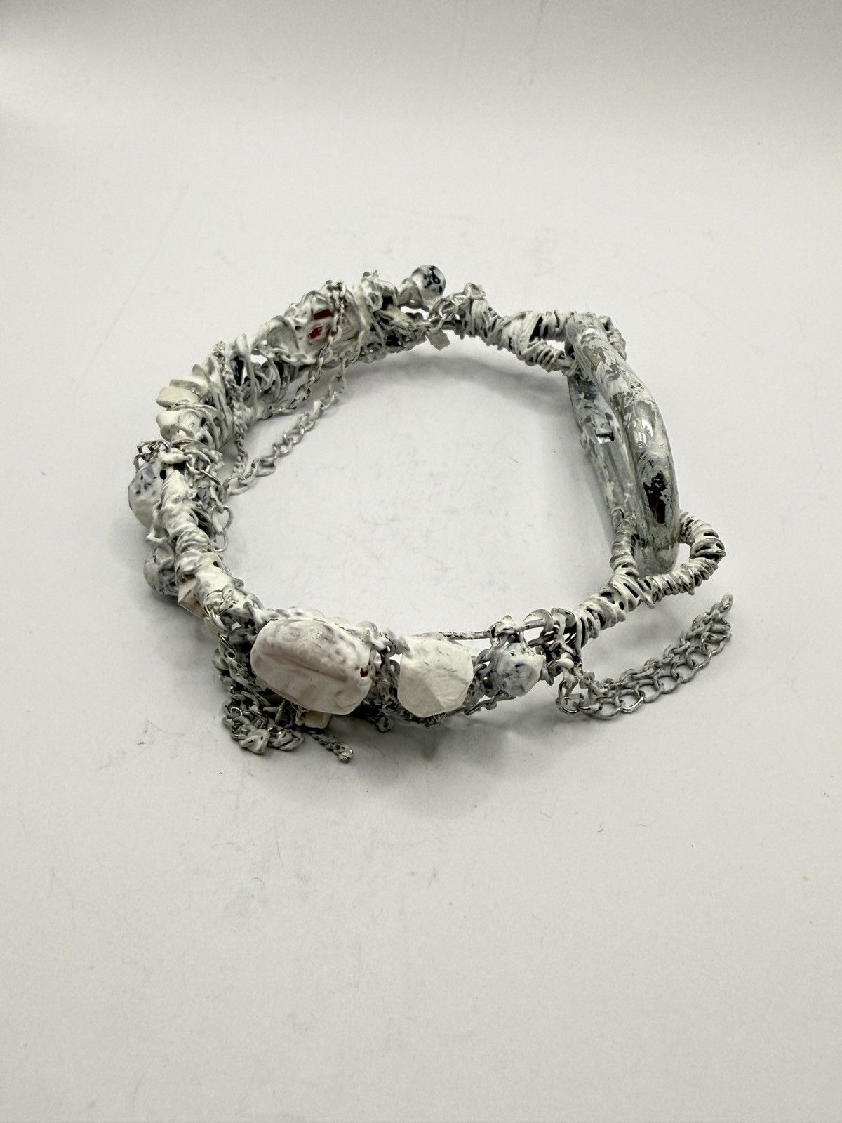 Seditionaries Avant-garde handmade bracelet rick margiela chrome erd Size ONE SIZE - 4 Thumbnail