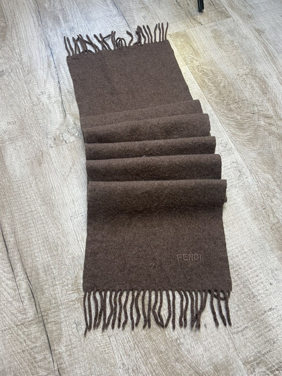 Fendi Vintage Fendi Scarf Logo Wool Size ONE SIZE - 1 Thumbnail