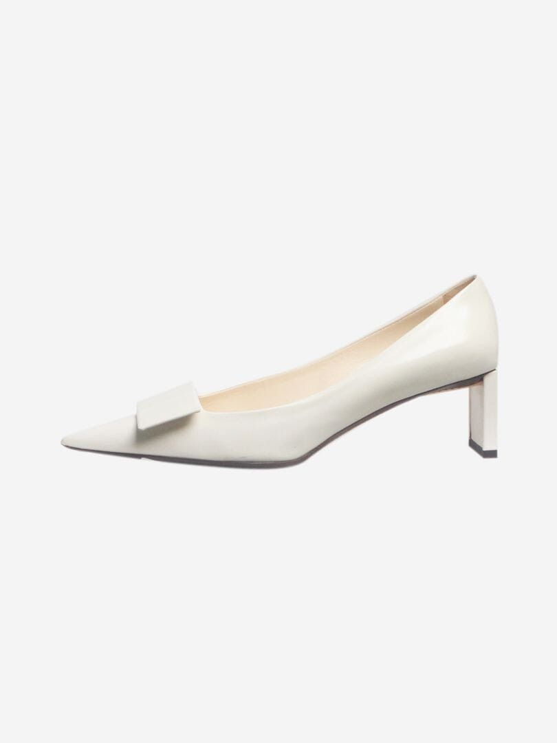 Louis Vuitton White leather pointed-toe pumps - EU 37.5 Size US 7 / IT 37 - 1 Preview