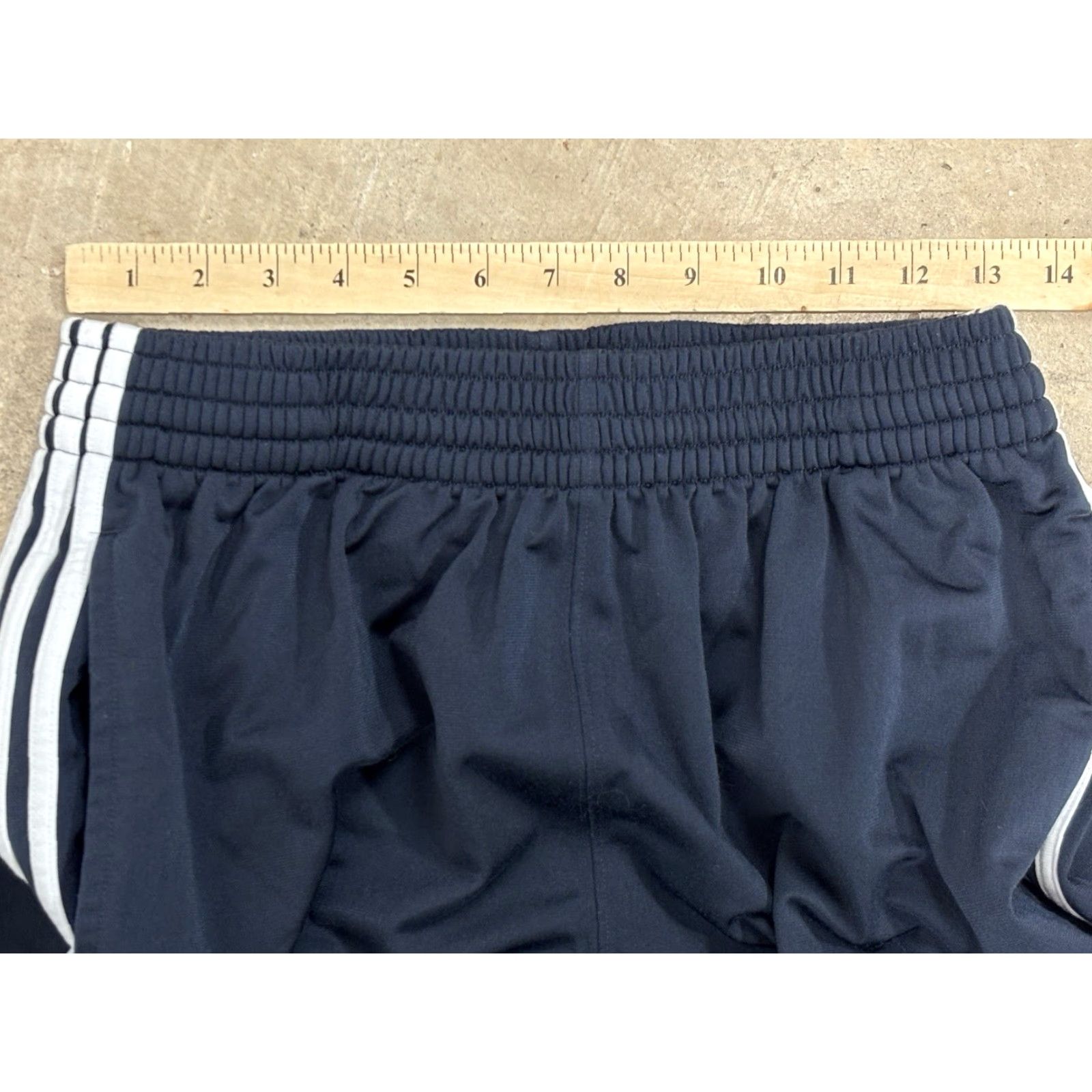 Adidas Adidas Baggy Track Pants 3 Stripe Navy Blue White Mens Large Size US 33 - 7 Thumbnail