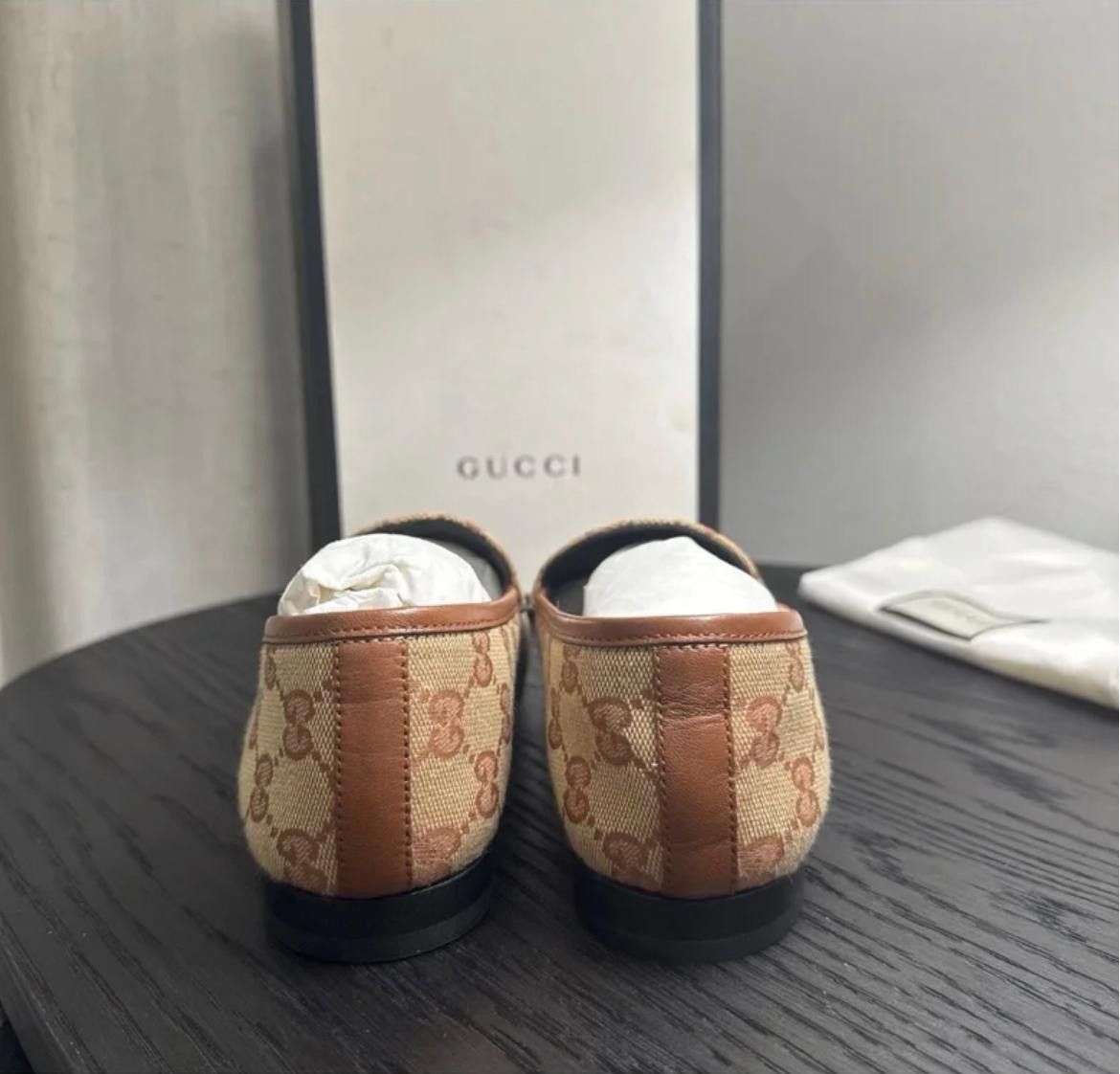 Gucci New Gucci Jordaan GG Supreme Horsebit Loafers 39.5 Size US 9 / IT 39 - 5 Thumbnail