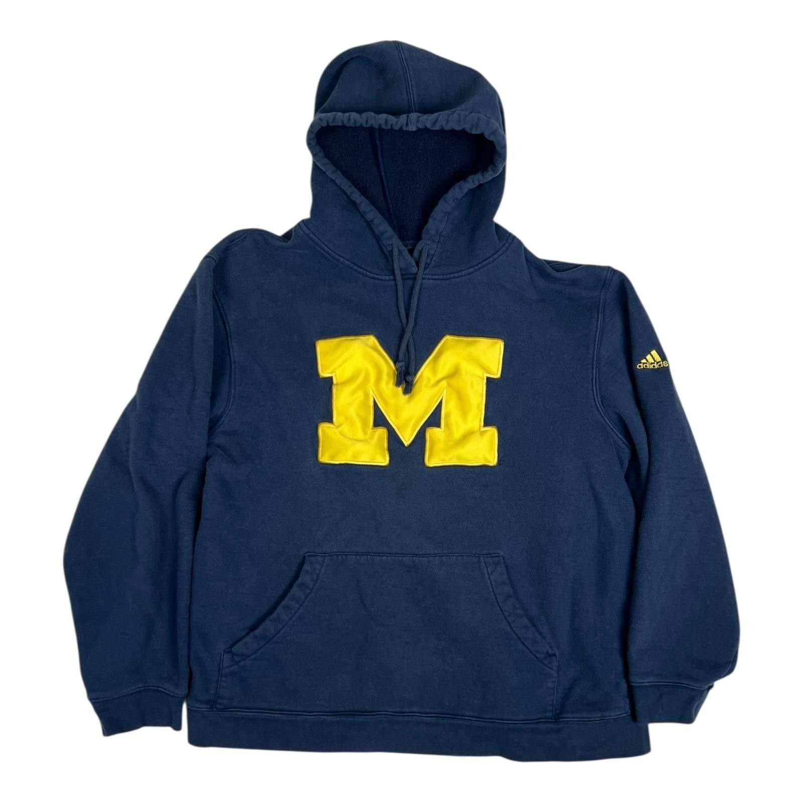 Adidas Vintage Michigan Wolverines Hoodie Sweatshirt Women's XL Nav Size XL / US 12-14 / IT 48-50 - 1 Thumbnail