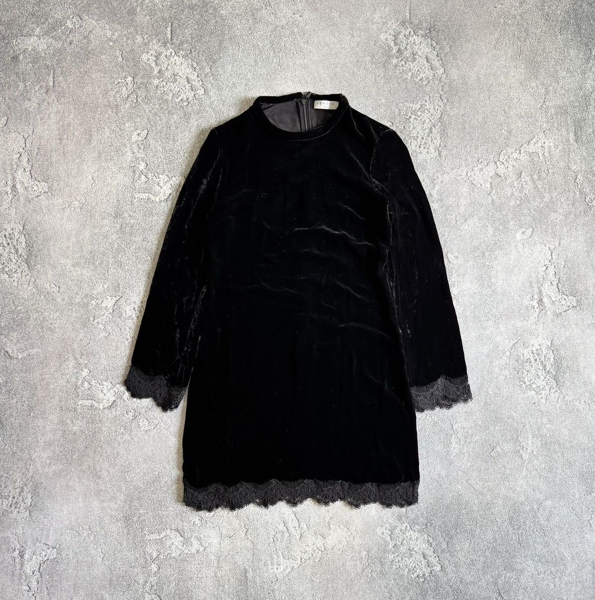 Sandro Sandro 2size velour black lace dress 👗 long sleeve Size XS / US 0-2 / IT 36-38 - 5 Thumbnail