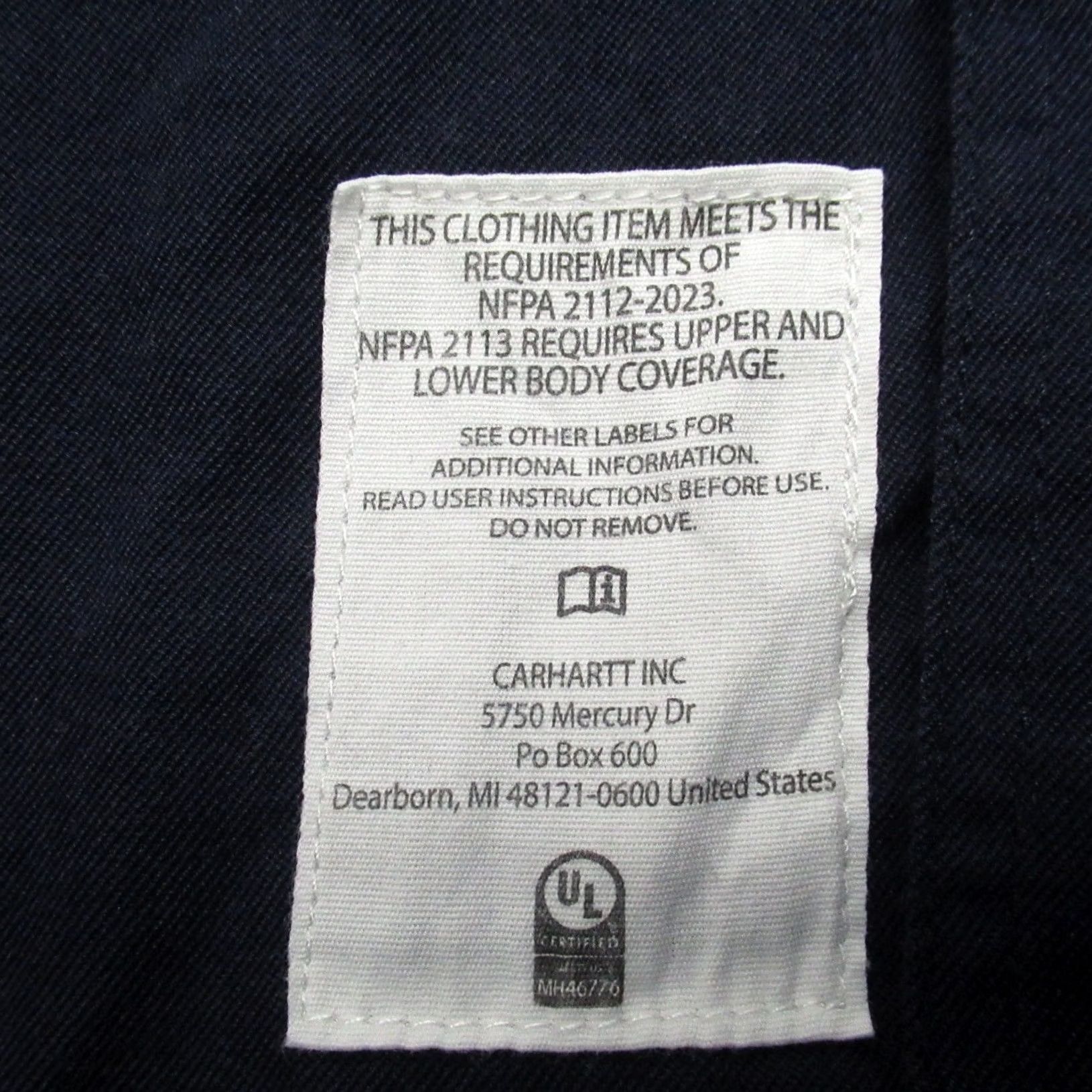 Carhartt VINTAGE Carhartt FR Work Shirt Men Large Navy Blue Antonio Fire Resistant Rugged NEW Size US L / EU 52-54 / 3 - 3 Thumbnail