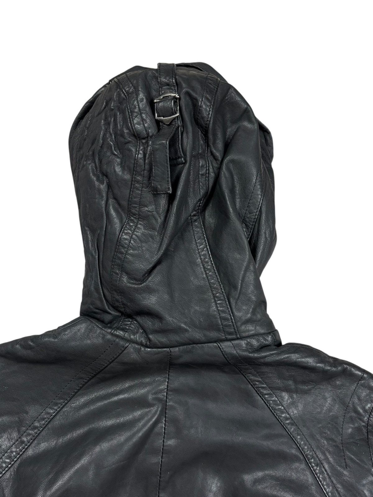 Ekam 2000s Four Valley - Fur Hoodie Vkei Style Leather Jacket Size US M / EU 48-50 / 2 - 8 Thumbnail