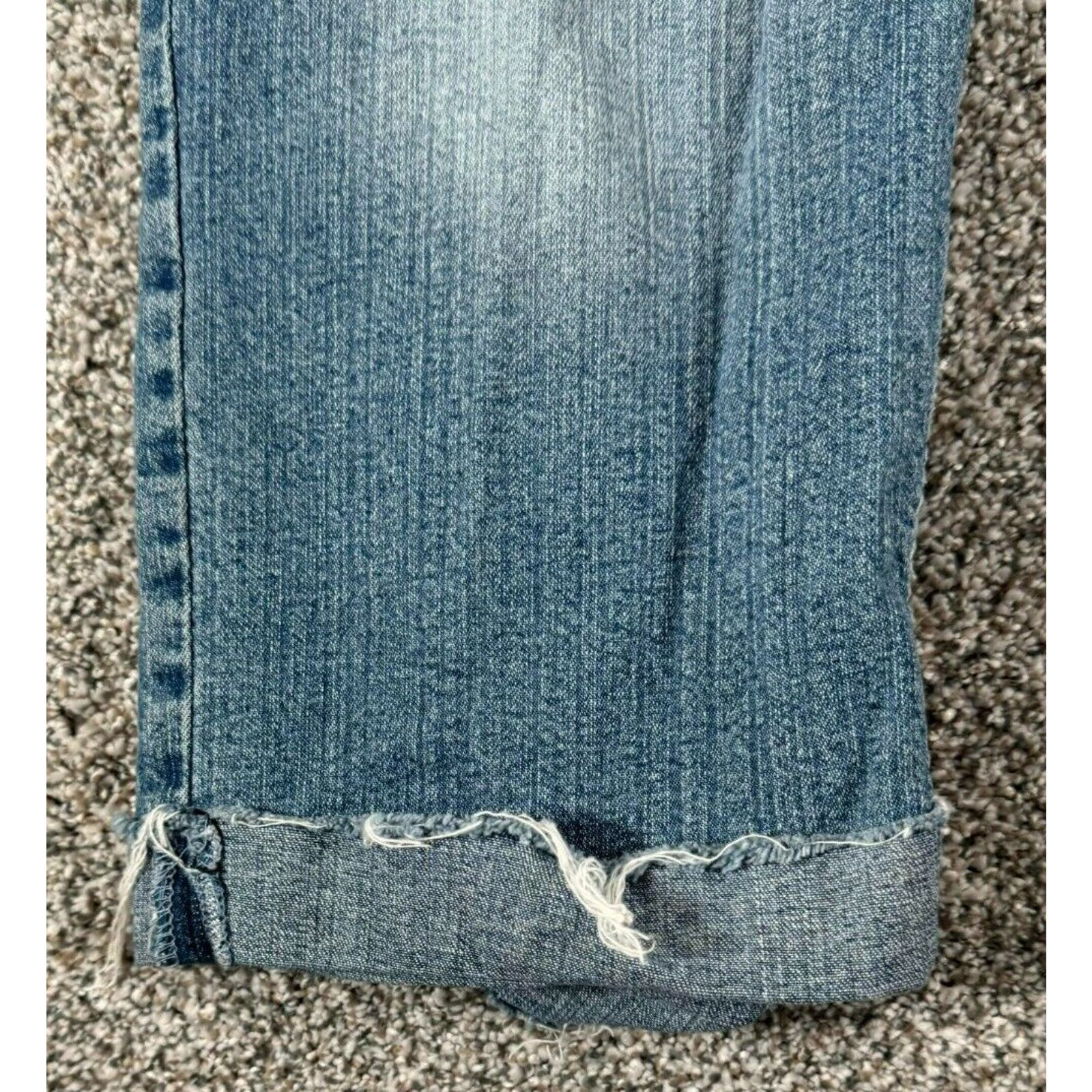 Other Y2K Capri Jeans Womens 8 Cuffed Distressed Grunge Ripped Size 30" / US 8 / IT 44 - 5 Thumbnail