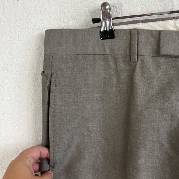 Hermes HERMES Cotton Wool Flat Front Seamed Trousers Pants Sz 44 Size US 36 / EU 52 - 2 Thumbnail