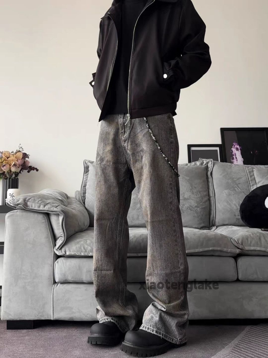 Jean × Vintage washed faded cleanfit yuppie bootcut grunge stain jeans Size US 30 / EU 46 - 5 Thumbnail